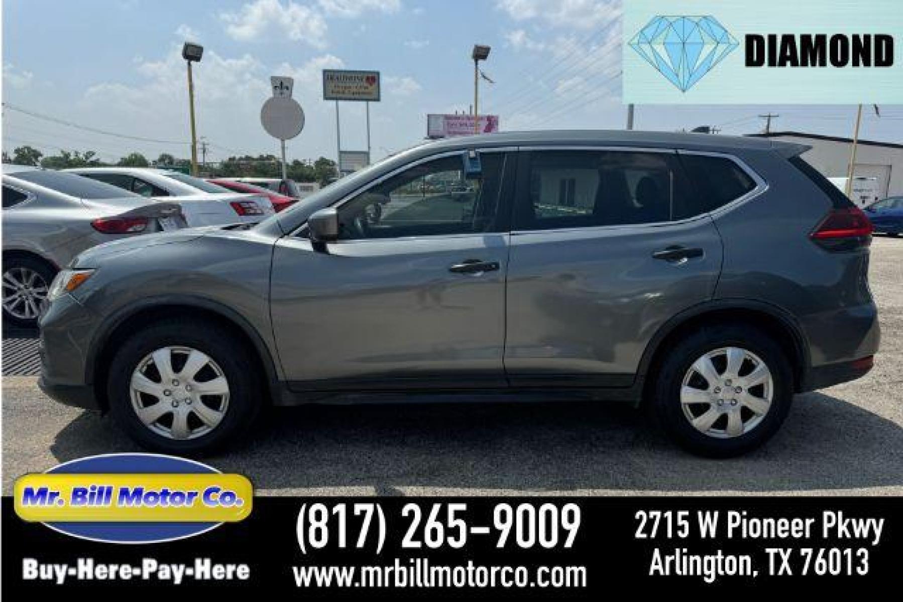 2019 GRAY Nissan Rogue S 2WD (JN8AT2MT7KW) with an 2.5L L4 DOHC 16V engine, Continuously Variabl transmission, located at 2715 W Pioneer Pkwy, Arlington, TX, 76013, (817) 265-9009, 32.710262, -97.153236 - Photo #0