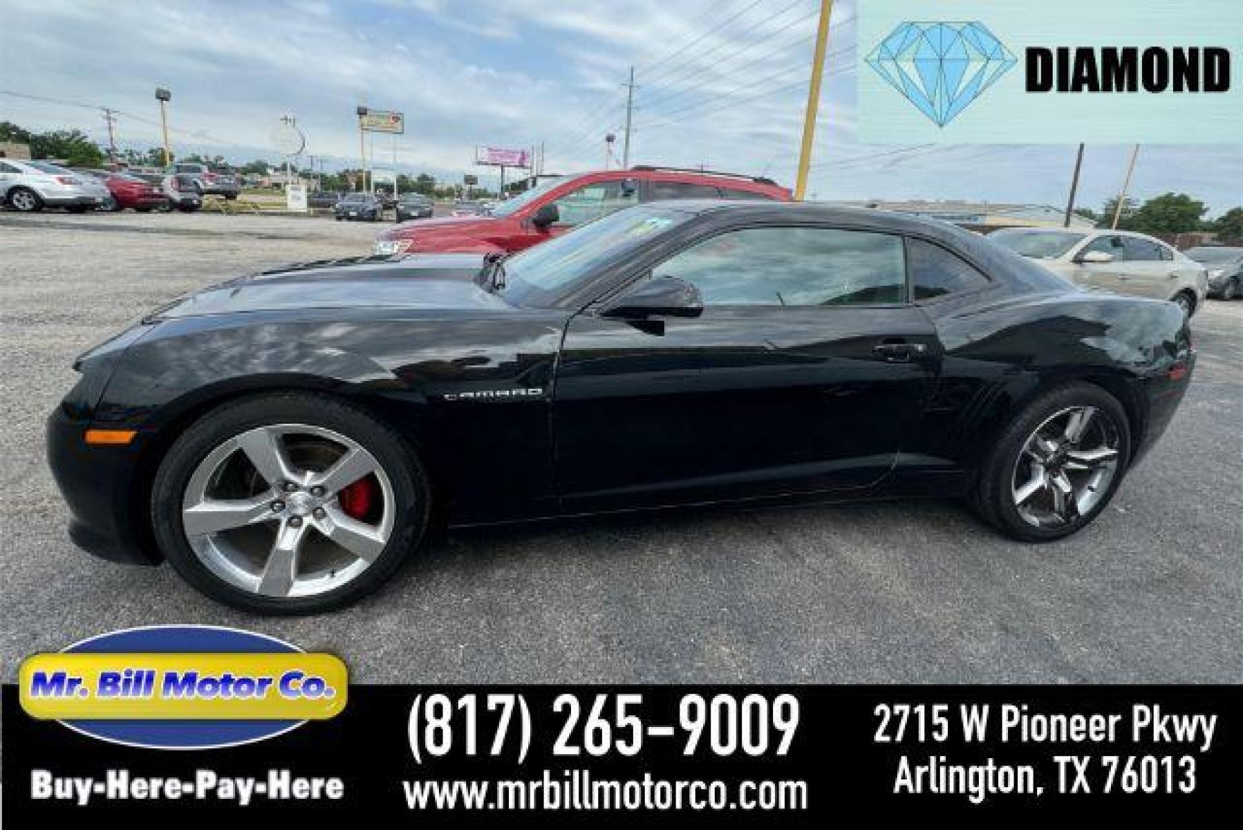 2015 BLACK Chevrolet Camaro 1LT Coupe (2G1FD1E37F9) with an 3.6L V6 DOHC 24V FFV engine, 6-Speed Automatic transmission, located at 2715 W Pioneer Pkwy, Arlington, TX, 76013, (817) 265-9009, 32.710262, -97.153236 - Photo #0