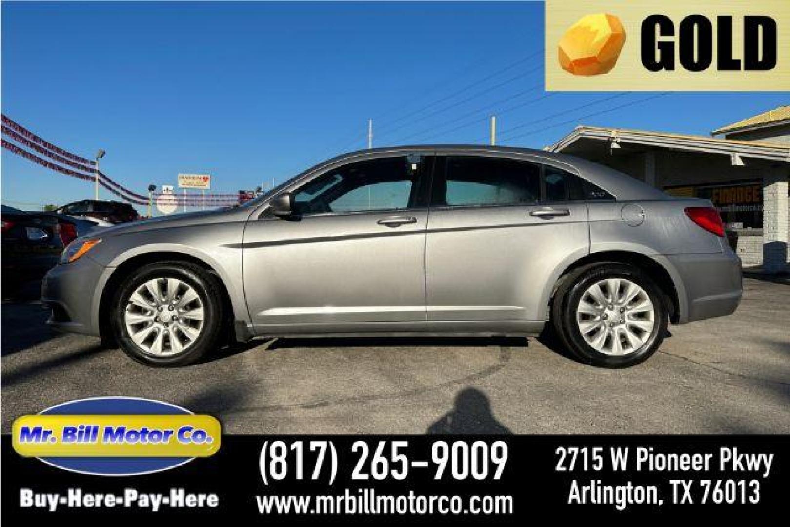 2014 Billet Silver Metall Chrysler 200 LX (1C3CCBABXEN) with an 2.4L L4 DOHC 16V engine, 6-Speed Automatic transmission, located at 2715 W Pioneer Pkwy, Arlington, TX, 76013, (817) 265-9009, 32.710262, -97.153236 - Photo#0
