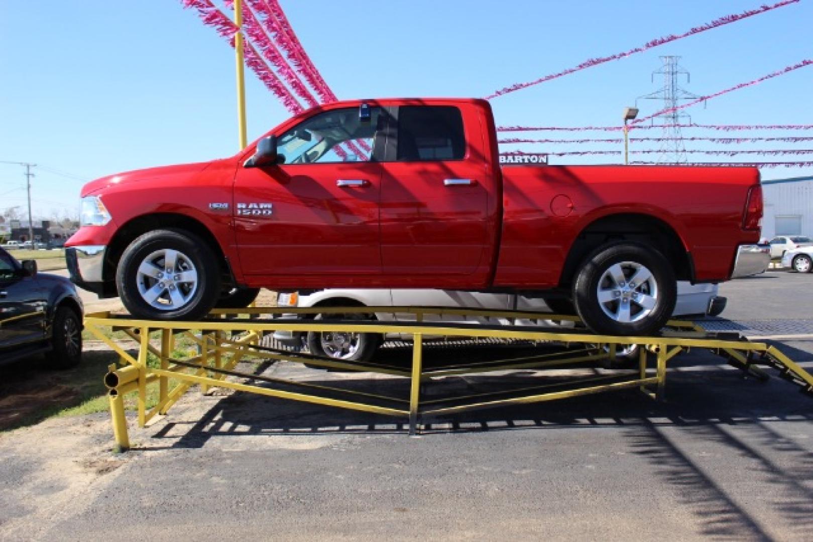 2014 Red RAM 1500 SLT Quad Cab 2WD (1C6RR6GT3ES) with an 5.7L V8 OHV 16V engine, 8-Speed Automatic transmission, located at 2715 W Pioneer Pkwy, Arlington, TX, 76013, (817) 265-9009, 32.710262, -97.153236- Photo#1