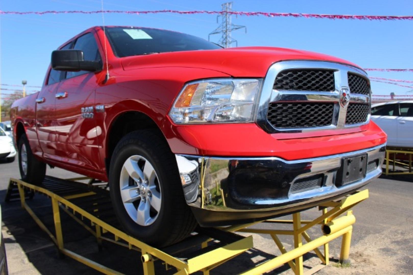 2014 Red RAM 1500 SLT Quad Cab 2WD (1C6RR6GT3ES) with an 5.7L V8 OHV 16V engine, 8-Speed Automatic transmission, located at 2715 W Pioneer Pkwy, Arlington, TX, 76013, (817) 265-9009, 32.710262, -97.153236- Photo#3