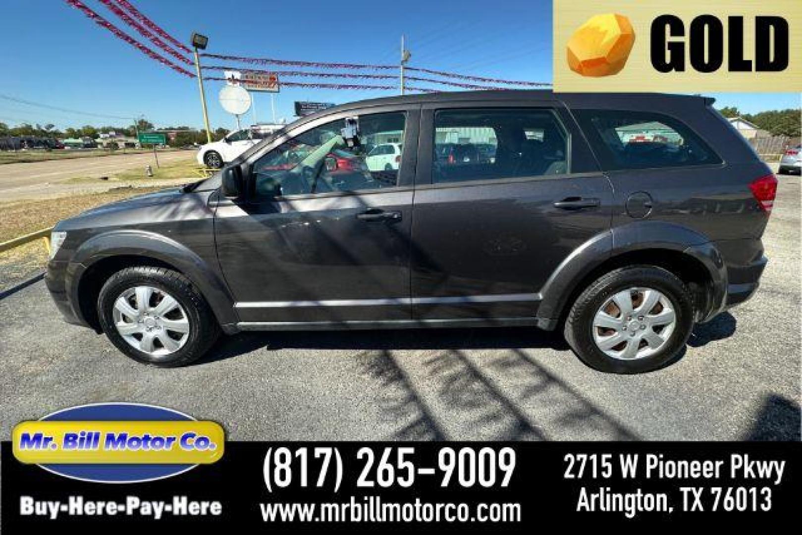 2014 GRAY Dodge Journey SE (3C4PDCAB8ET) with an 2.4L L4 DOHC 16V engine, 4-Speed Automatic transmission, located at 2715 W Pioneer Pkwy, Arlington, TX, 76013, (817) 265-9009, 32.710262, -97.153236 - Photo#0