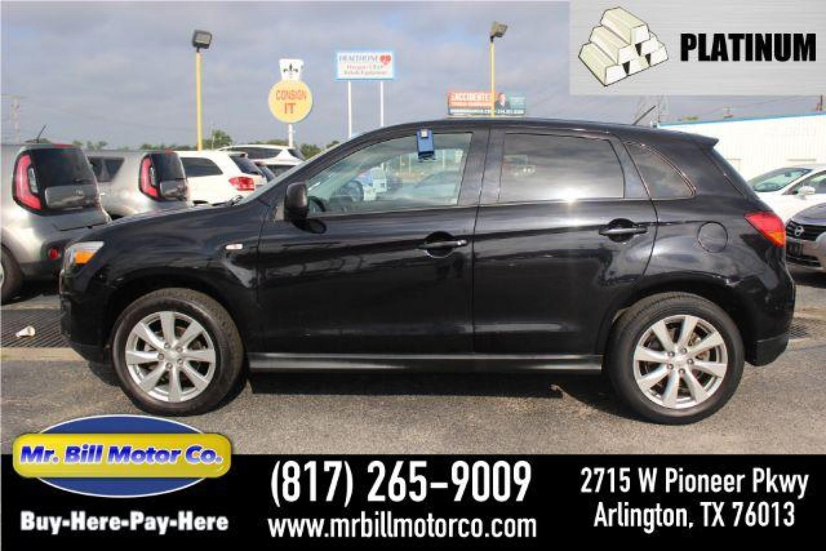 2013 BLACK Mitsubishi Outlander Sport ES 2WD (4A4AP3AU1DE) with an 2.0L L4 DOHC 16V engine, located at 2715 W Pioneer Pkwy, Arlington, TX, 76013, (817) 265-9009, 32.710262, -97.153236 - Photo#0