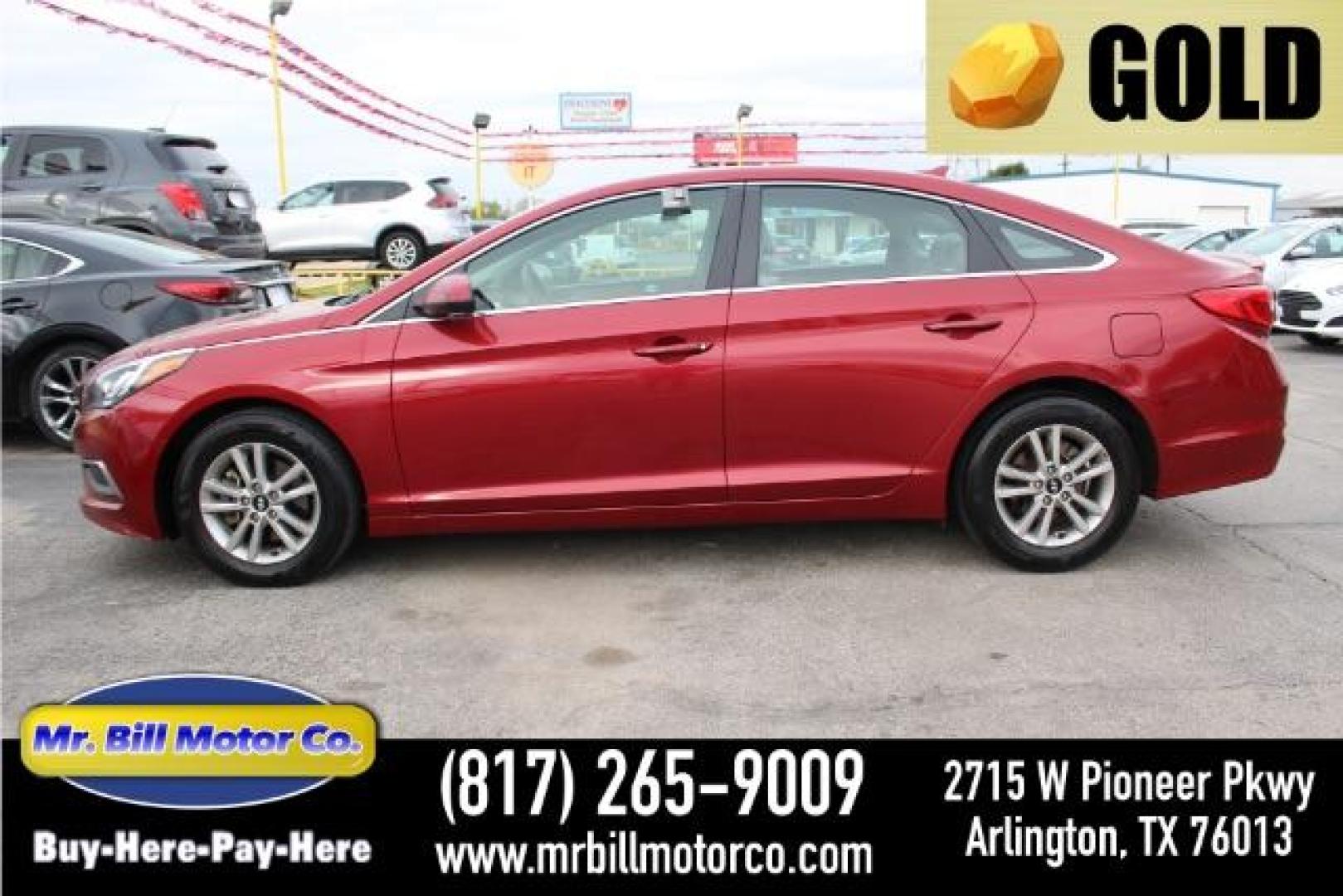2016 Red Hyundai Sonata SE (5NPE24AF9GH) with an 2.4L L4 DOHC 16V engine, 7-Speed Automatic transmission, located at 2715 W Pioneer Pkwy, Arlington, TX, 76013, (817) 265-9009, 32.710262, -97.153236 - Photo#0