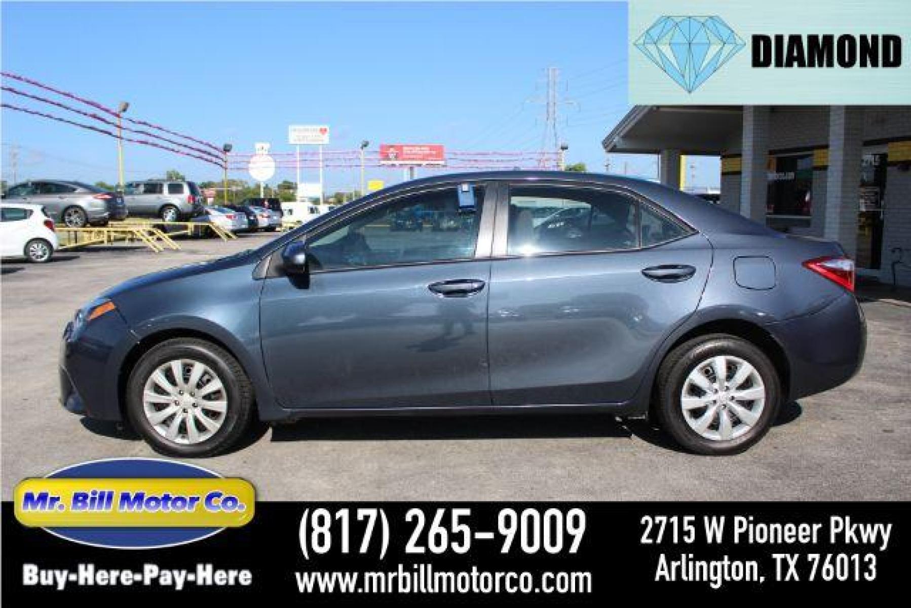 2016 GRAY Toyota Corolla LE CVT (5YFBURHE8GP) with an 1.8L L4 DOHC 16V engine, Continuously Variabl transmission, located at 2715 W Pioneer Pkwy, Arlington, TX, 76013, (817) 265-9009, 32.710262, -97.153236 - Photo #0