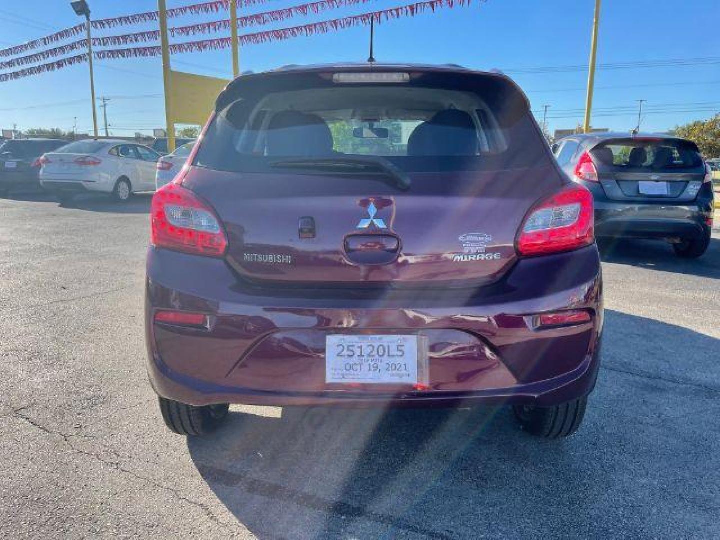2018 MAROON Mitsubishi Mirage ES CVT (ML32A3HJ0JH) with an 1.2L L3 DOHC engine, Continuously Variabl transmission, located at 2715 W Pioneer Pkwy, Arlington, TX, 76013, (817) 265-9009, 32.710262, -97.153236 - Photo#8
