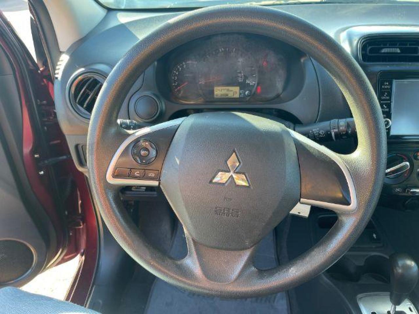 2018 MAROON Mitsubishi Mirage ES CVT (ML32A3HJ0JH) with an 1.2L L3 DOHC engine, Continuously Variabl transmission, located at 2715 W Pioneer Pkwy, Arlington, TX, 76013, (817) 265-9009, 32.710262, -97.153236 - Photo#17