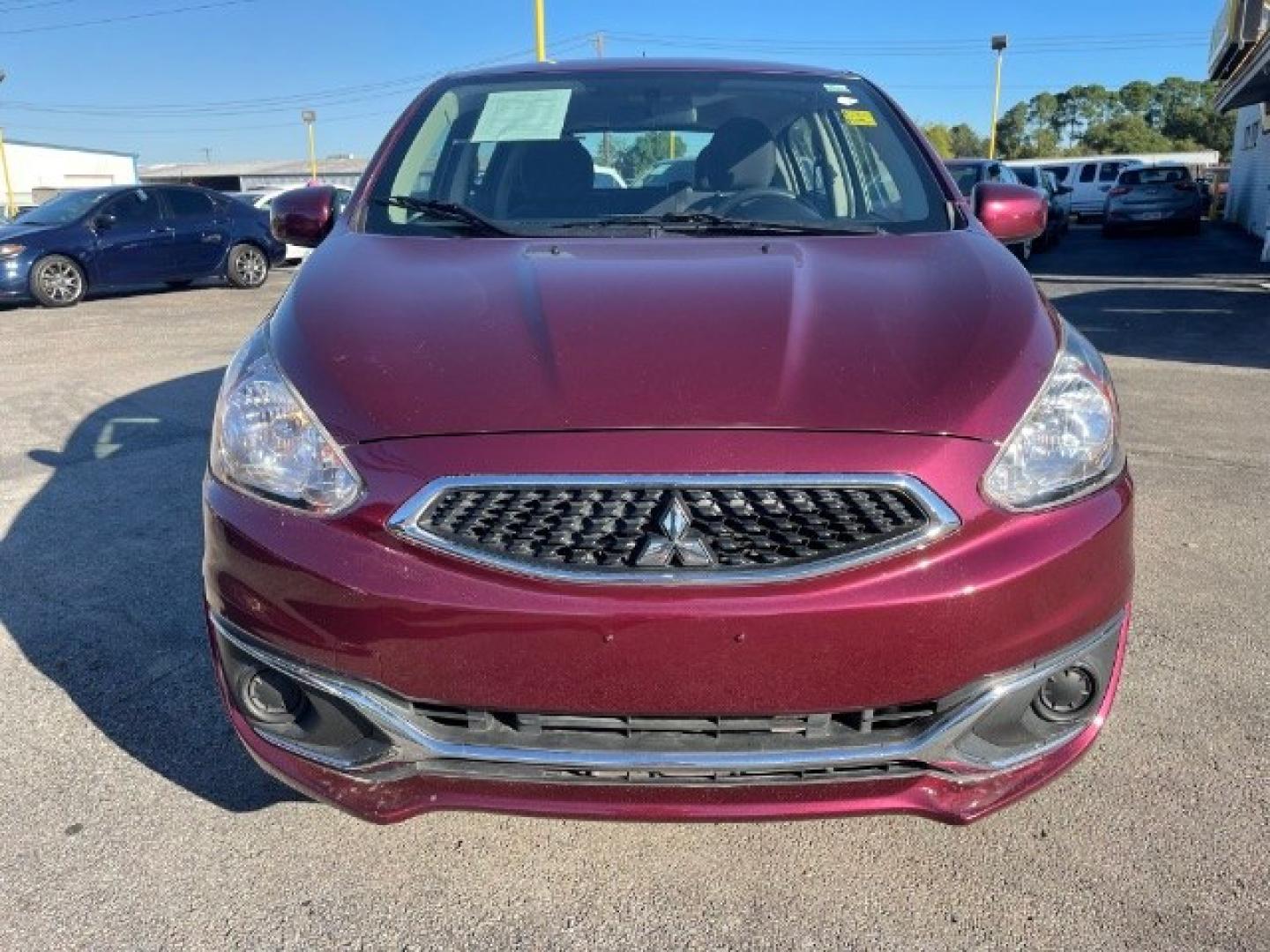 2018 MAROON Mitsubishi Mirage ES CVT (ML32A3HJ0JH) with an 1.2L L3 DOHC engine, Continuously Variabl transmission, located at 2715 W Pioneer Pkwy, Arlington, TX, 76013, (817) 265-9009, 32.710262, -97.153236- Photo#3