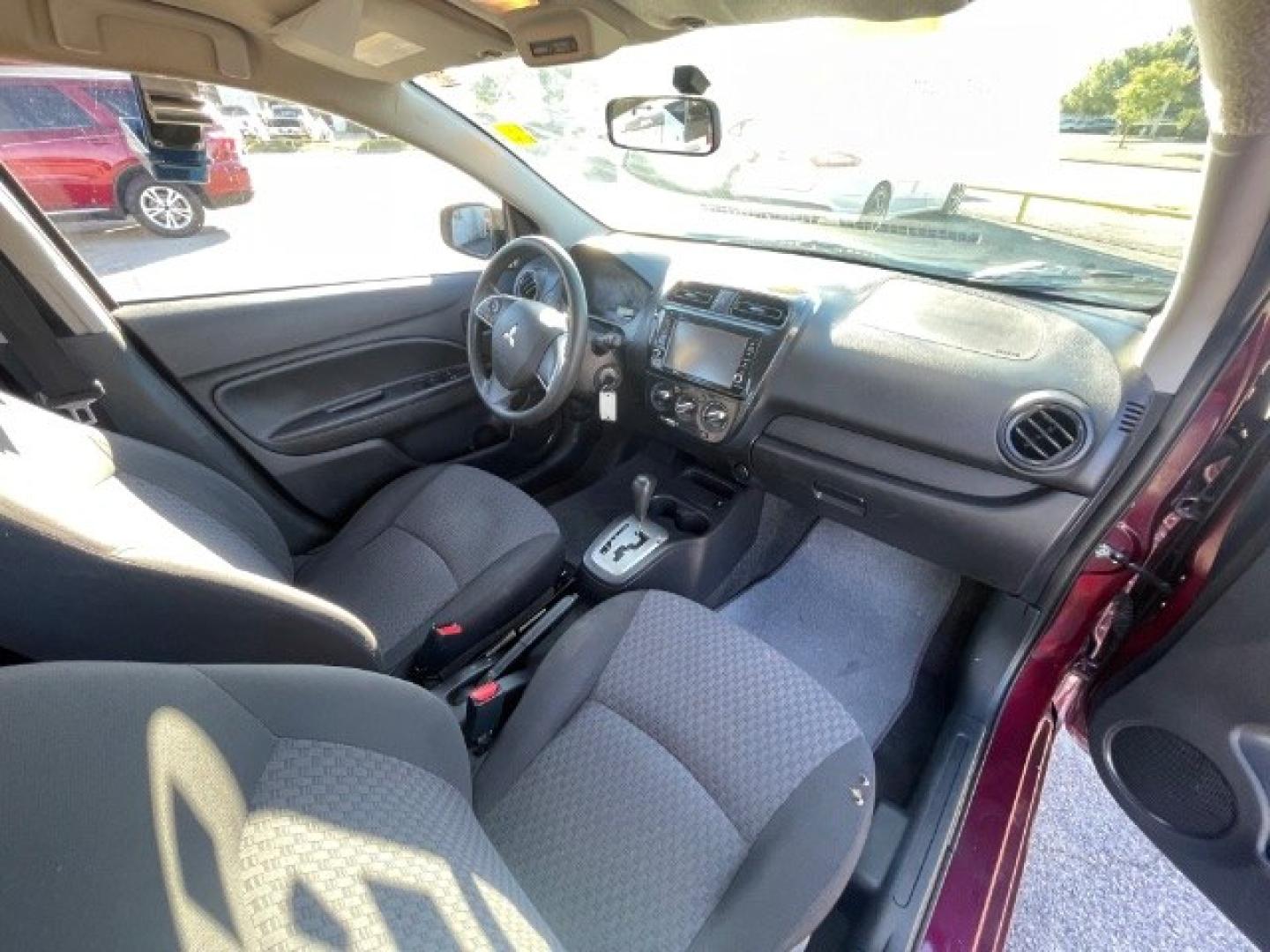 2018 MAROON Mitsubishi Mirage ES CVT (ML32A3HJ0JH) with an 1.2L L3 DOHC engine, Continuously Variabl transmission, located at 2715 W Pioneer Pkwy, Arlington, TX, 76013, (817) 265-9009, 32.710262, -97.153236- Photo#11