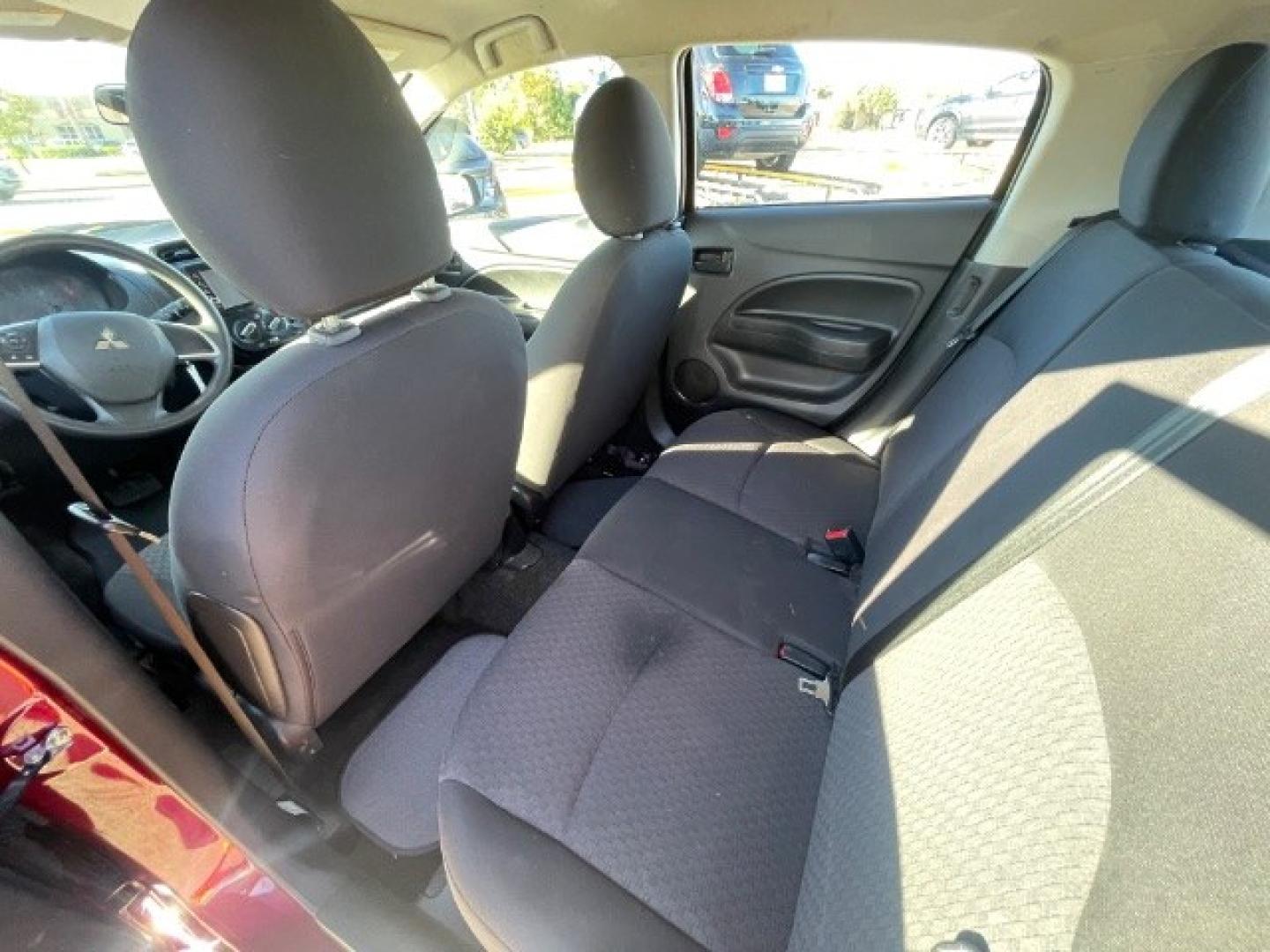 2018 MAROON Mitsubishi Mirage ES CVT (ML32A3HJ0JH) with an 1.2L L3 DOHC engine, Continuously Variabl transmission, located at 2715 W Pioneer Pkwy, Arlington, TX, 76013, (817) 265-9009, 32.710262, -97.153236- Photo#13