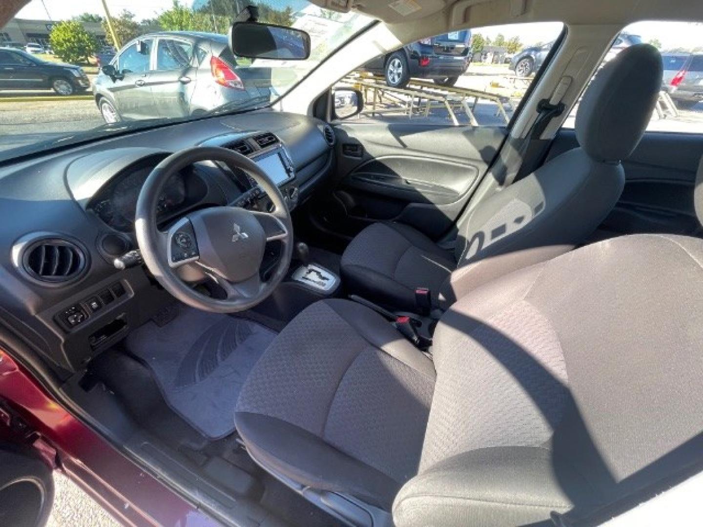 2018 MAROON Mitsubishi Mirage ES CVT (ML32A3HJ0JH) with an 1.2L L3 DOHC engine, Continuously Variabl transmission, located at 2715 W Pioneer Pkwy, Arlington, TX, 76013, (817) 265-9009, 32.710262, -97.153236- Photo#14
