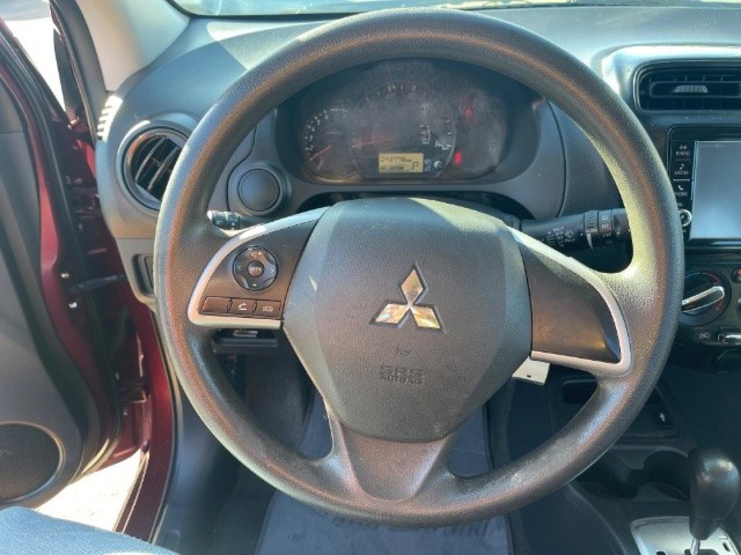 2018 MAROON Mitsubishi Mirage ES CVT (ML32A3HJ0JH) with an 1.2L L3 DOHC engine, Continuously Variabl transmission, located at 2715 W Pioneer Pkwy, Arlington, TX, 76013, (817) 265-9009, 32.710262, -97.153236- Photo#17