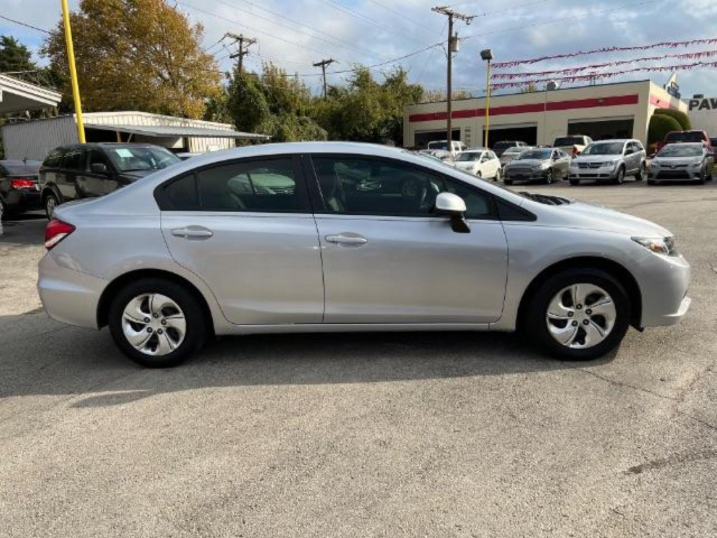 2013 SILVER Honda Civic LX Sedan 5-Speed AT (2HGFB2F59DH) with an 1.8L L4 SOHC 16V engine, 5-Speed Automatic transmission, located at 2715 W Pioneer Pkwy, Arlington, TX, 76013, (817) 265-9009, 32.710262, -97.153236 - Photo#5