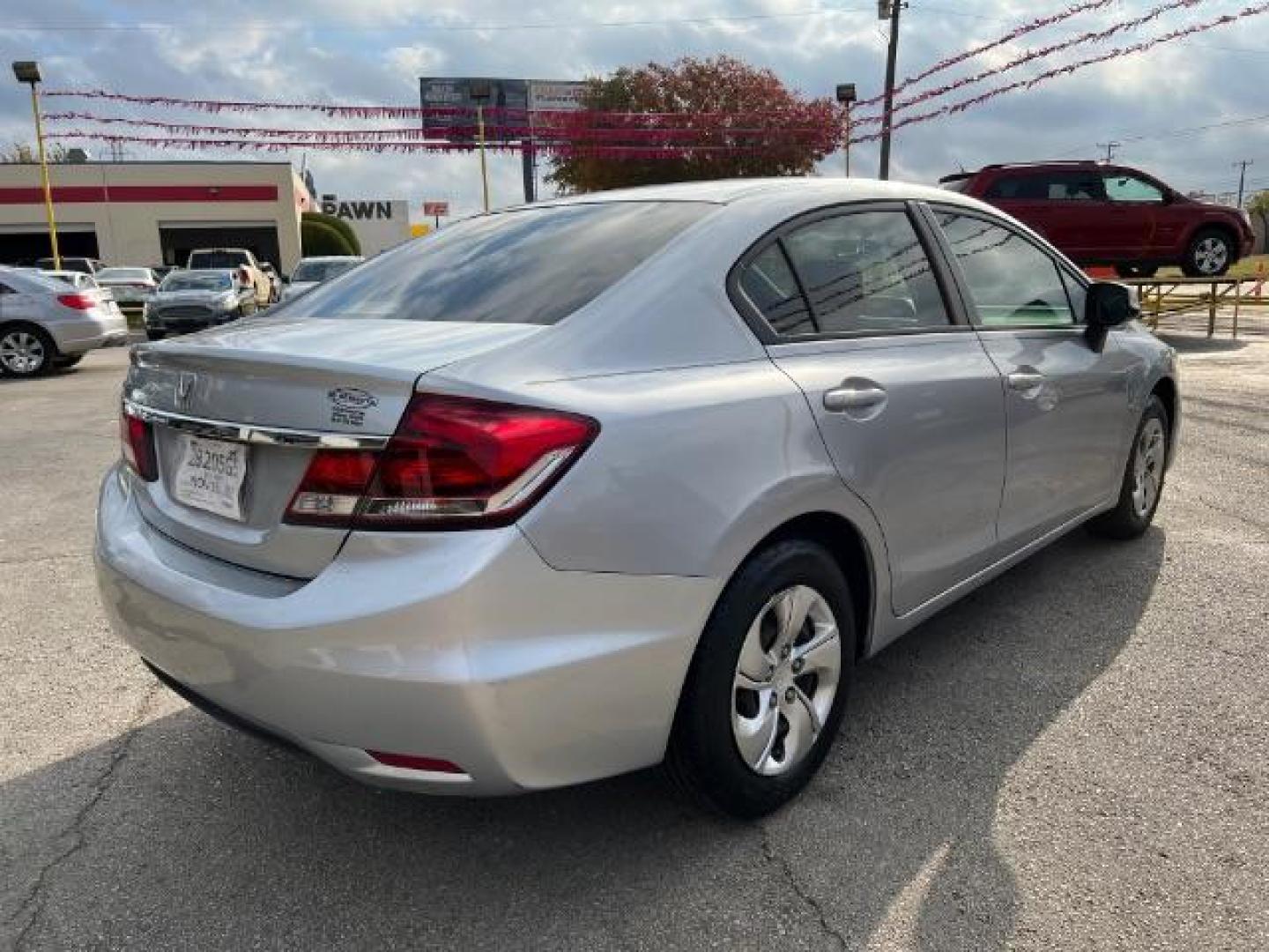 2013 SILVER Honda Civic LX Sedan 5-Speed AT (2HGFB2F59DH) with an 1.8L L4 SOHC 16V engine, 5-Speed Automatic transmission, located at 2715 W Pioneer Pkwy, Arlington, TX, 76013, (817) 265-9009, 32.710262, -97.153236 - Photo#6