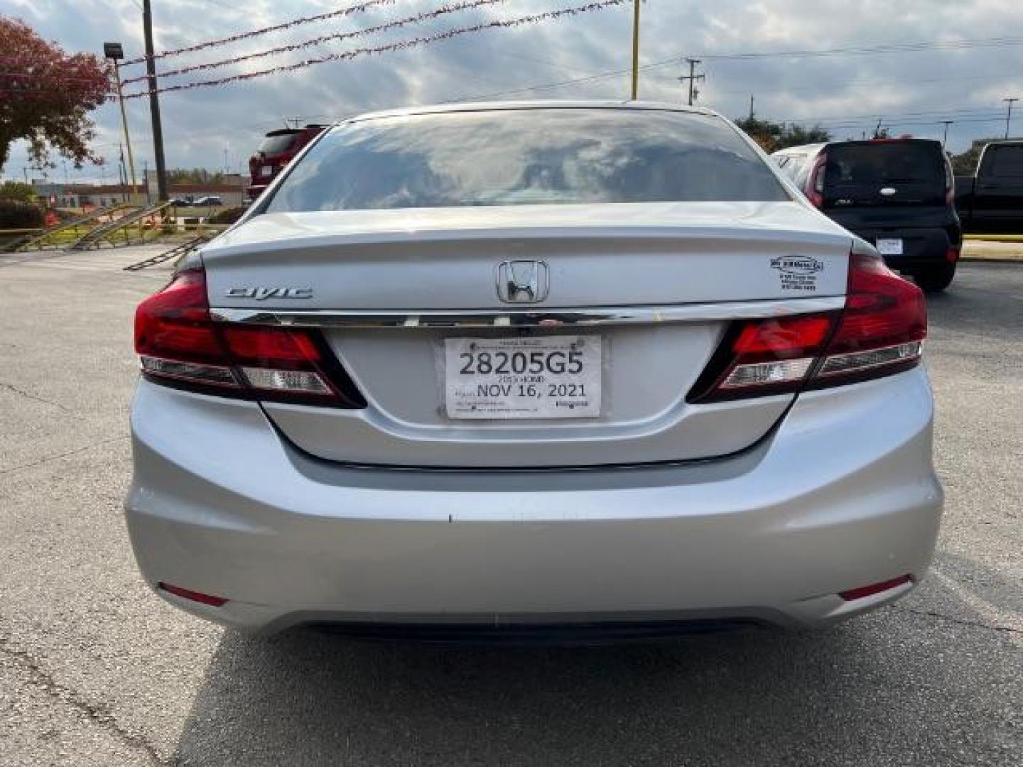 2013 SILVER Honda Civic LX Sedan 5-Speed AT (2HGFB2F59DH) with an 1.8L L4 SOHC 16V engine, 5-Speed Automatic transmission, located at 2715 W Pioneer Pkwy, Arlington, TX, 76013, (817) 265-9009, 32.710262, -97.153236 - Photo#7