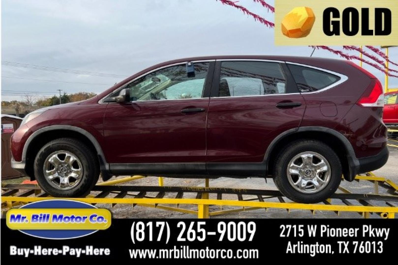 2012 MAROON Honda CR-V LX 2WD 5-Speed AT (5J6RM3H31CL) with an 2.4L L4 DOHC 16V engine, 5-Speed Automatic transmission, located at 2715 W Pioneer Pkwy, Arlington, TX, 76013, (817) 265-9009, 32.710262, -97.153236- Photo#0