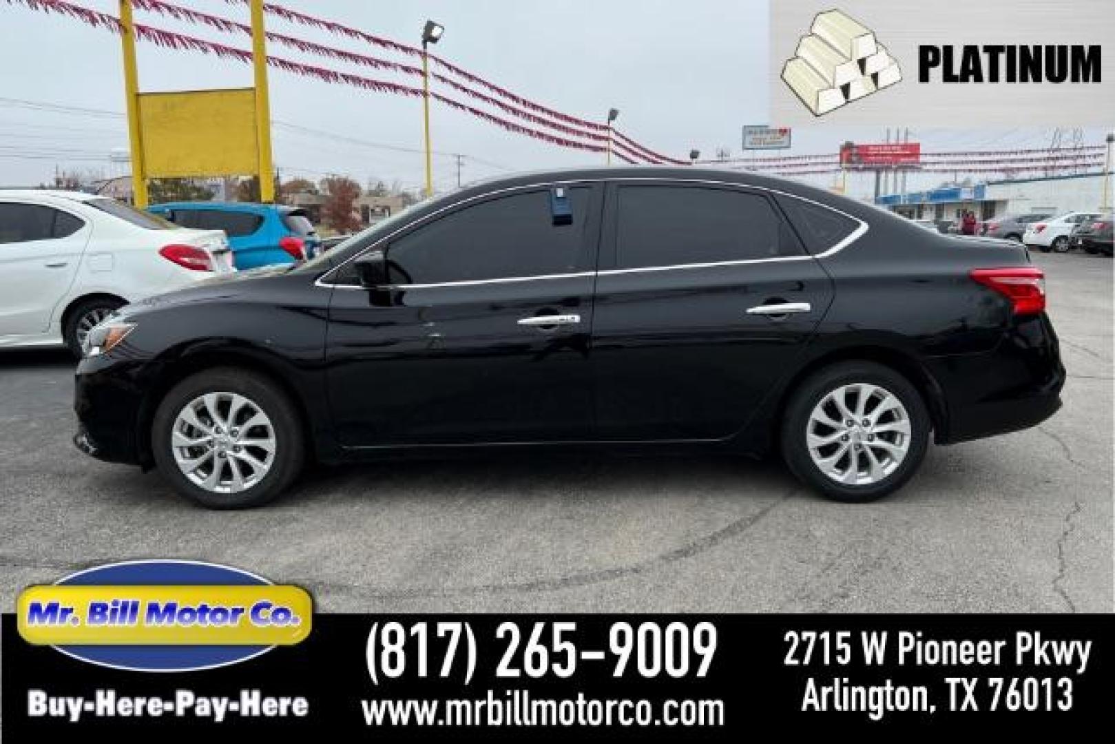 2018 BLACK Nissan Sentra SV (3N1AB7AP4JL) with an 1.8L L4 SFI DOHC 16 engine, Continuously Variabl transmission, located at 2715 W Pioneer Pkwy, Arlington, TX, 76013, (817) 265-9009, 32.710262, -97.153236 - Photo#0