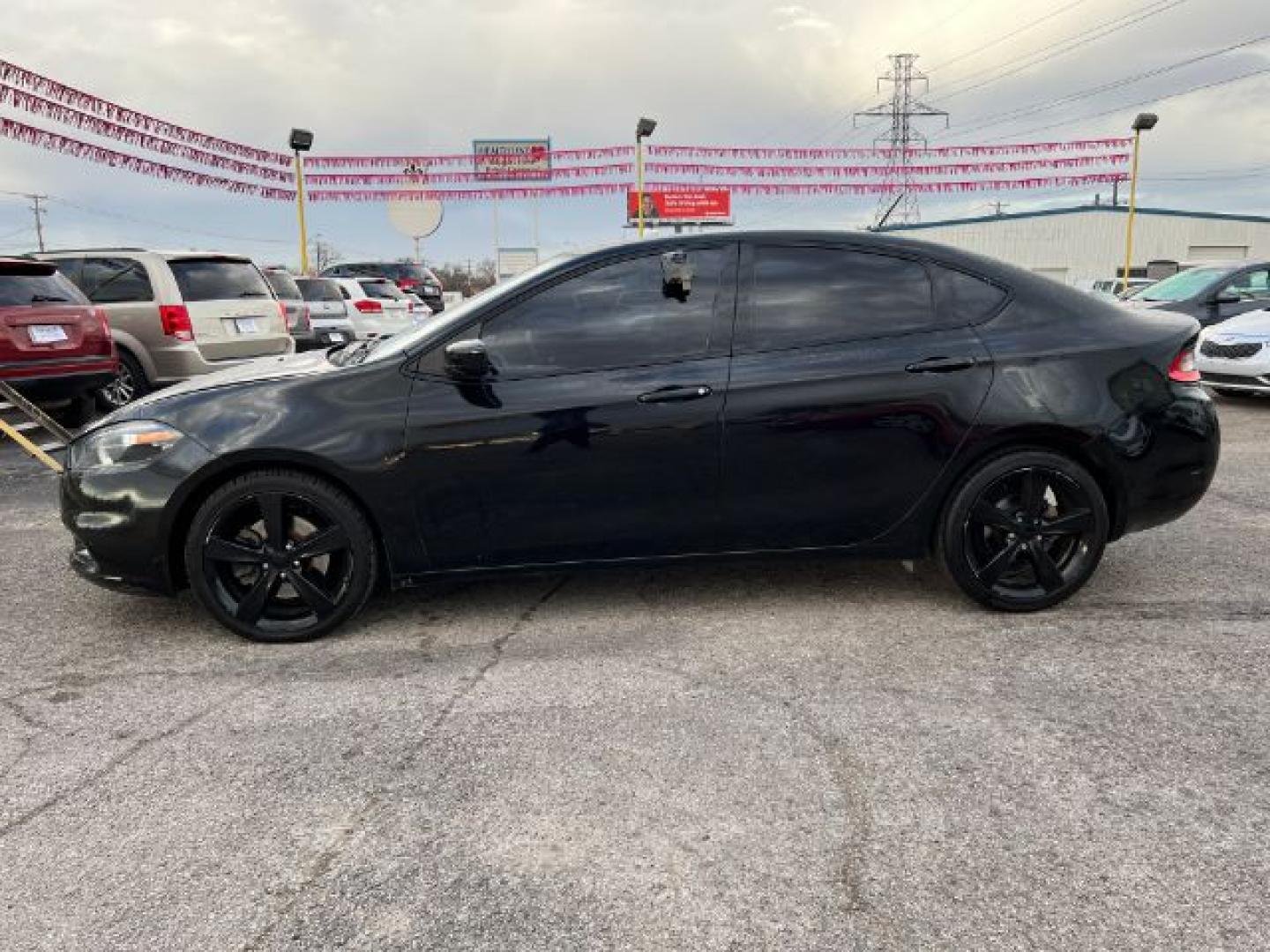2015 BLACK Dodge Dart SXT (1C3CDFBB8FD) with an 2.4L L4 DOHC 16V engine, located at 2715 W Pioneer Pkwy, Arlington, TX, 76013, (817) 265-9009, 32.710262, -97.153236- Photo#1
