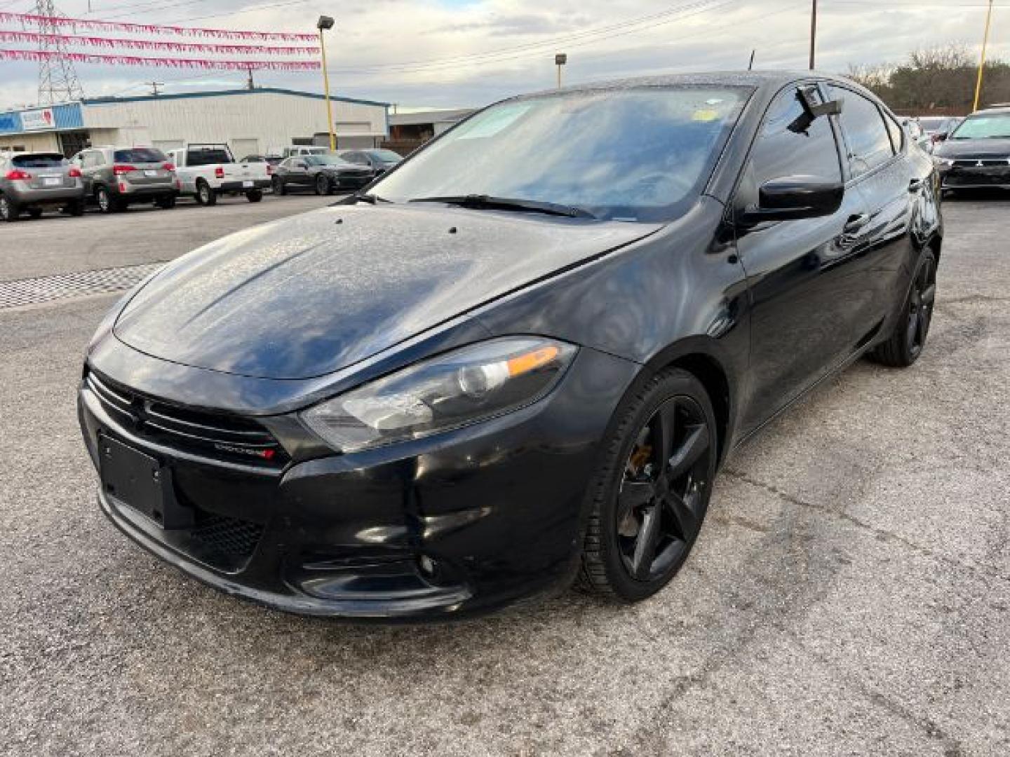 2015 BLACK Dodge Dart SXT (1C3CDFBB8FD) with an 2.4L L4 DOHC 16V engine, located at 2715 W Pioneer Pkwy, Arlington, TX, 76013, (817) 265-9009, 32.710262, -97.153236- Photo#2