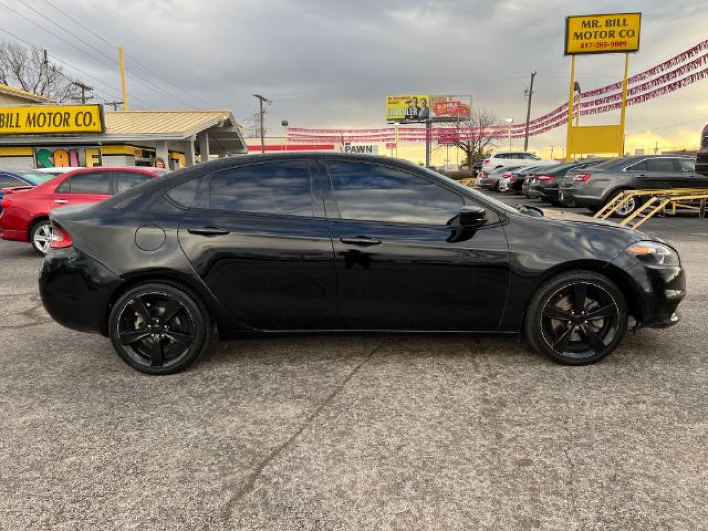 2015 BLACK Dodge Dart SXT (1C3CDFBB8FD) with an 2.4L L4 DOHC 16V engine, located at 2715 W Pioneer Pkwy, Arlington, TX, 76013, (817) 265-9009, 32.710262, -97.153236- Photo#5