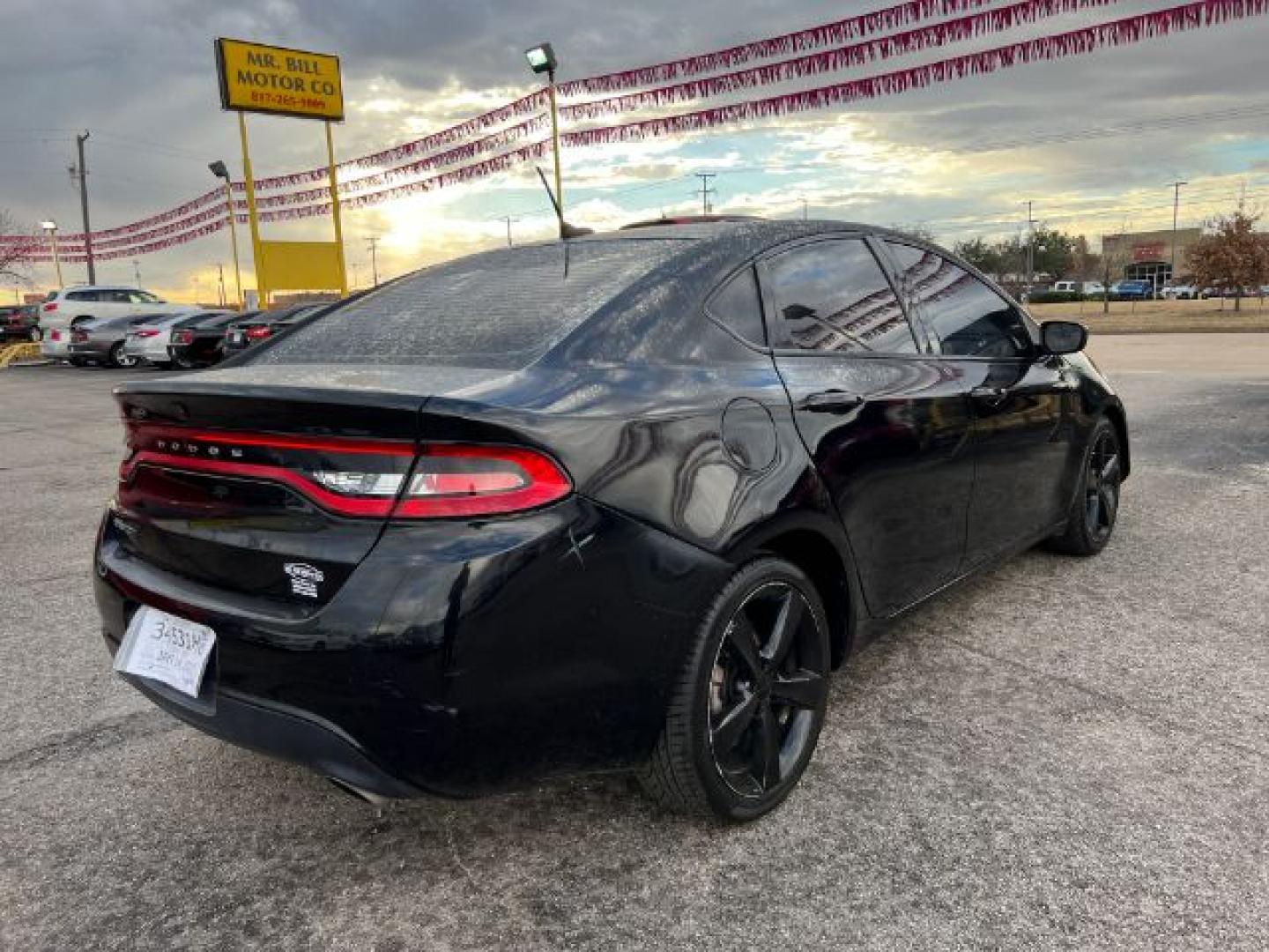2015 BLACK Dodge Dart SXT (1C3CDFBB8FD) with an 2.4L L4 DOHC 16V engine, located at 2715 W Pioneer Pkwy, Arlington, TX, 76013, (817) 265-9009, 32.710262, -97.153236- Photo#6