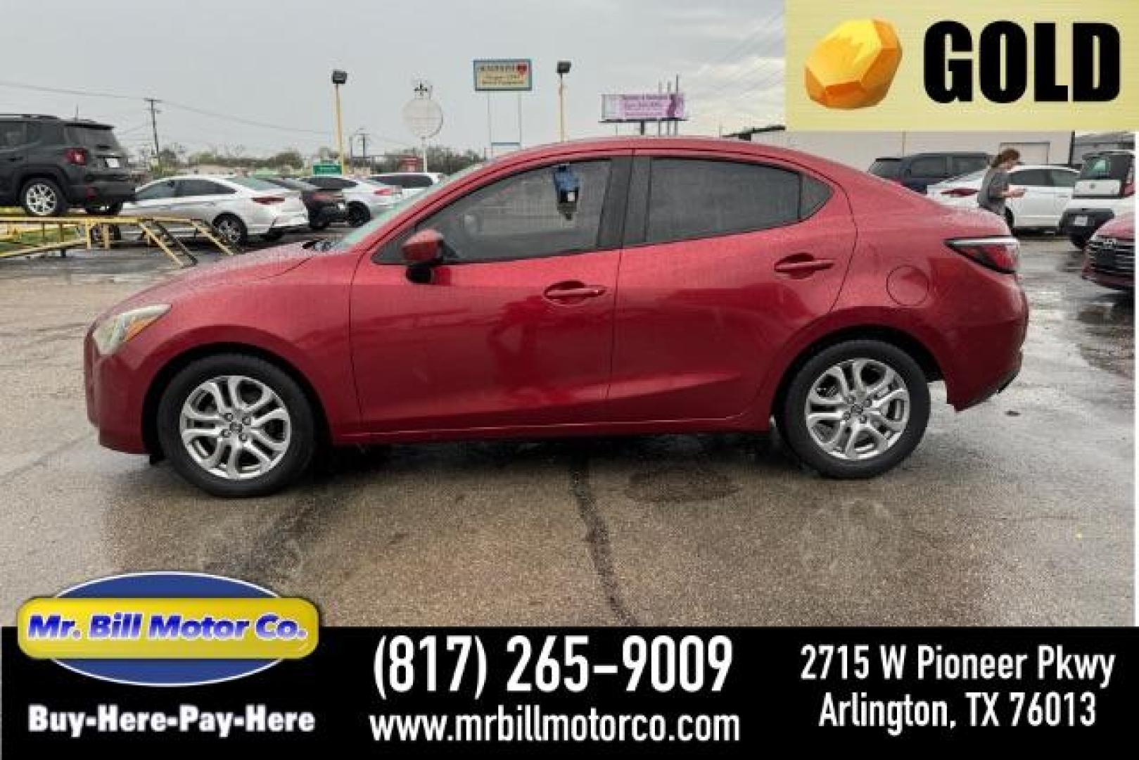 2016 RED Scion iA 6A (3MYDLBZV5GY) with an 1.5L L4 DOHC 16V engine, 6-Speed Automatic transmission, located at 2715 W Pioneer Pkwy, Arlington, TX, 76013, (817) 265-9009, 32.710262, -97.153236 - Photo#0