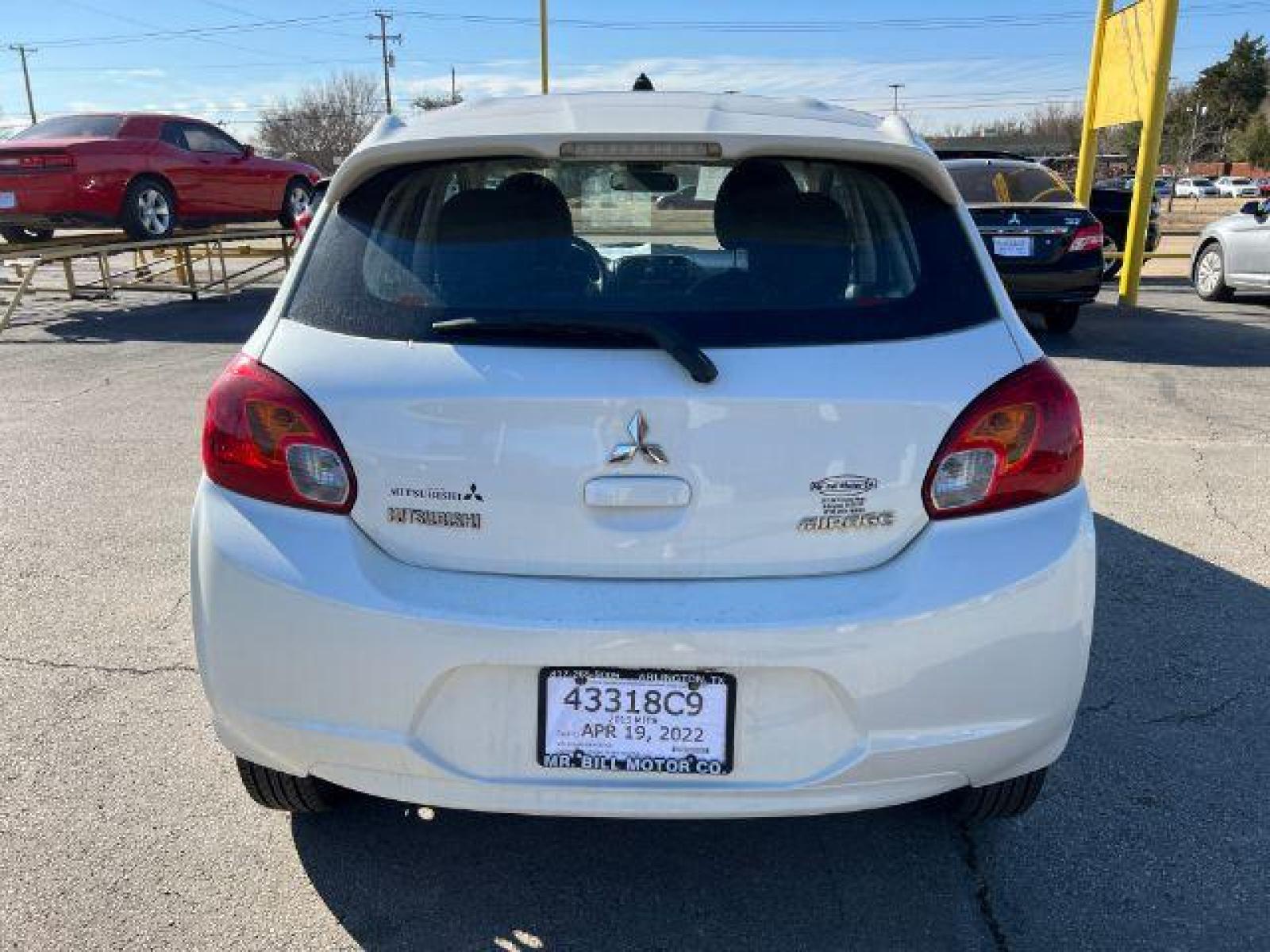 2015 WHITE Mitsubishi Mirage ES (ML32A3HJXFH) with an 1.2L L3 DOHC engine, located at 2715 W Pioneer Pkwy, Arlington, TX, 76013, (817) 265-9009, 32.710262, -97.153236 - Photo #7