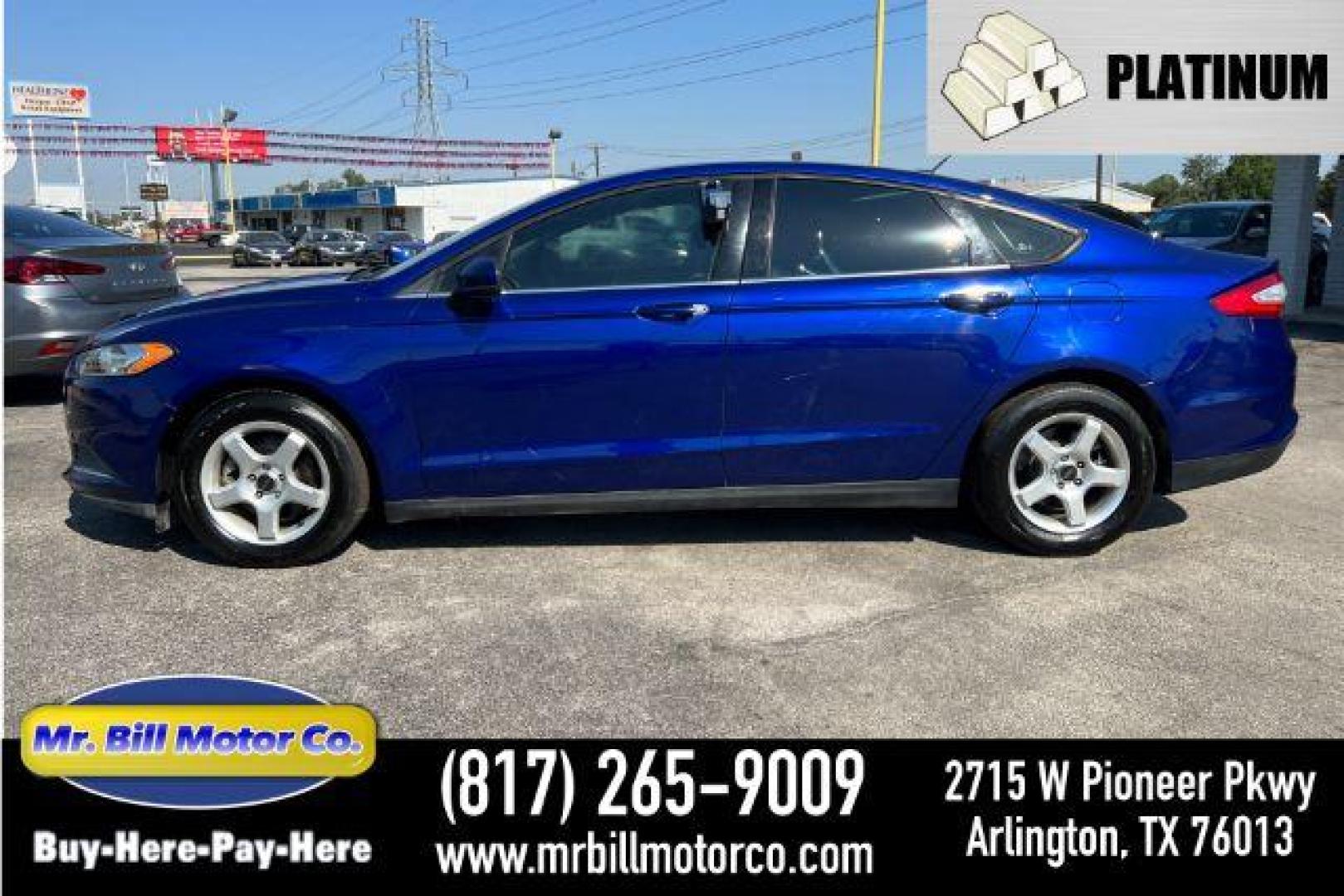 2013 BLUE Ford Fusion S (3FA6P0G76DR) with an 2.5L L4 DOHC 16V engine, located at 2715 W Pioneer Pkwy, Arlington, TX, 76013, (817) 265-9009, 32.710262, -97.153236 - Photo#0