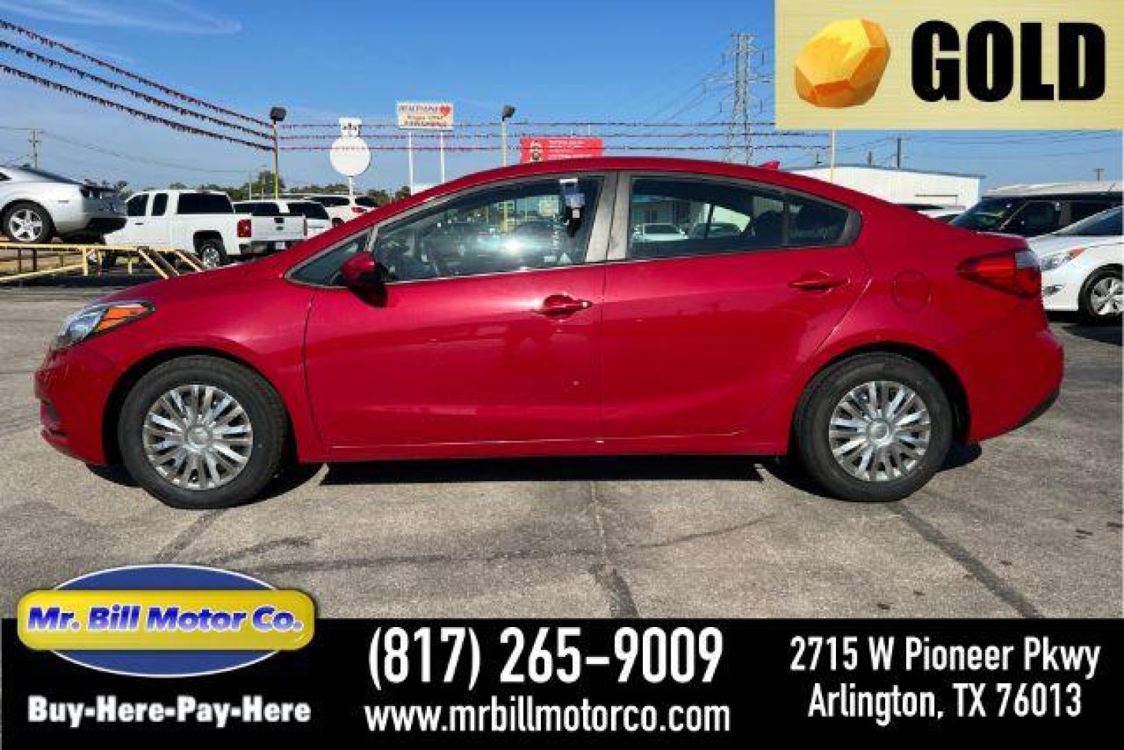 2016 RED Kia Forte LX w/Popular Package (KNAFK4A6XG5) with an 1.8L L4 DOHC 16V engine, located at 2715 W Pioneer Pkwy, Arlington, TX, 76013, (817) 265-9009, 32.710262, -97.153236 - Photo#0