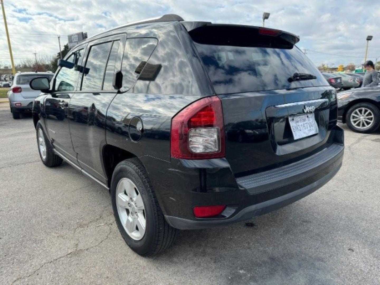 2014 BLACK Jeep Compass Sport FWD (1C4NJCBA3ED) with an 2.0L L4 DOHC 16V engine, located at 2715 W Pioneer Pkwy, Arlington, TX, 76013, (817) 265-9009, 32.710262, -97.153236- Photo#7