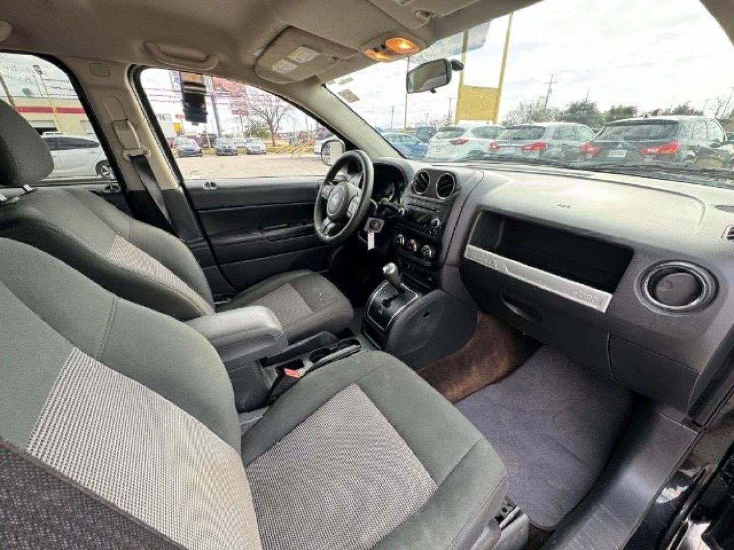 2014 BLACK Jeep Compass Sport FWD (1C4NJCBA3ED) with an 2.0L L4 DOHC 16V engine, located at 2715 W Pioneer Pkwy, Arlington, TX, 76013, (817) 265-9009, 32.710262, -97.153236- Photo#9
