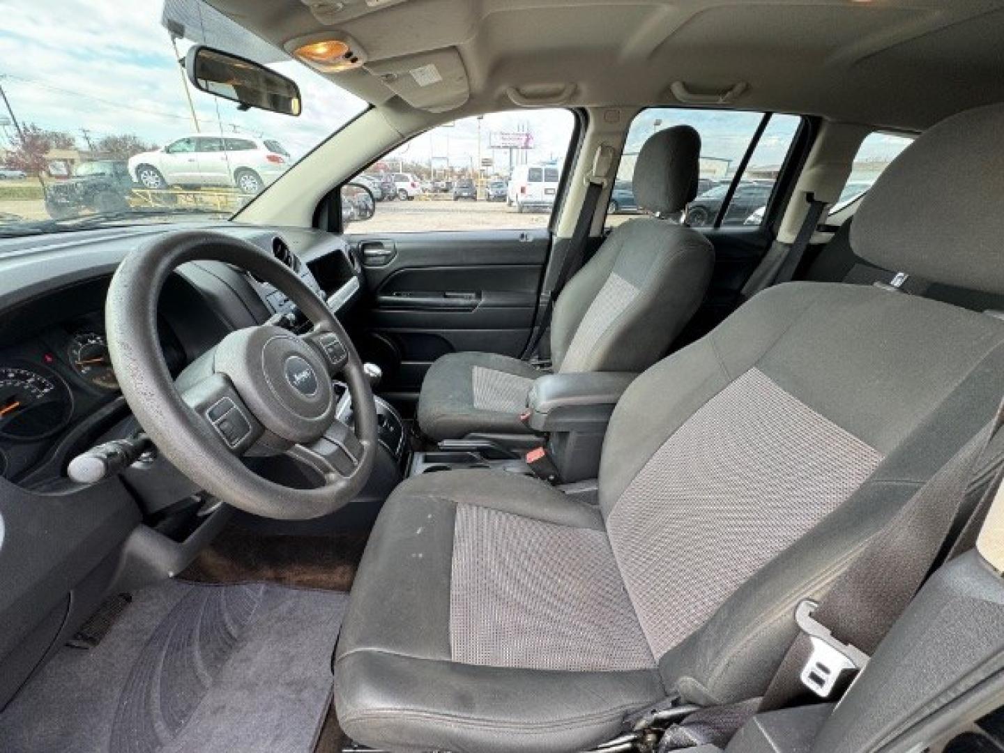 2014 BLACK Jeep Compass Sport FWD (1C4NJCBA3ED) with an 2.0L L4 DOHC 16V engine, located at 2715 W Pioneer Pkwy, Arlington, TX, 76013, (817) 265-9009, 32.710262, -97.153236- Photo#13
