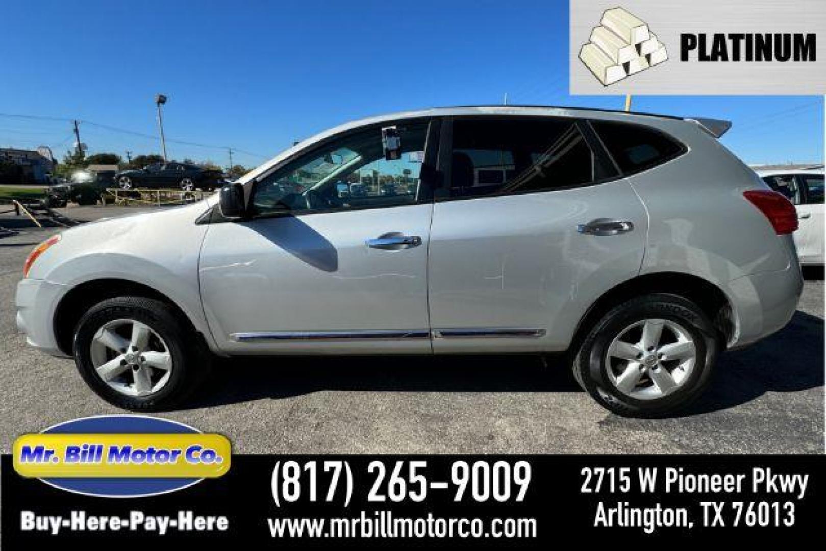 2012 SILVER Nissan Rogue S 2WD (JN8AS5MT9CW) with an 2.5L L4 DOHC 16V engine, Continuously Variabl transmission, located at 2715 W Pioneer Pkwy, Arlington, TX, 76013, (817) 265-9009, 32.710262, -97.153236 - Photo#0