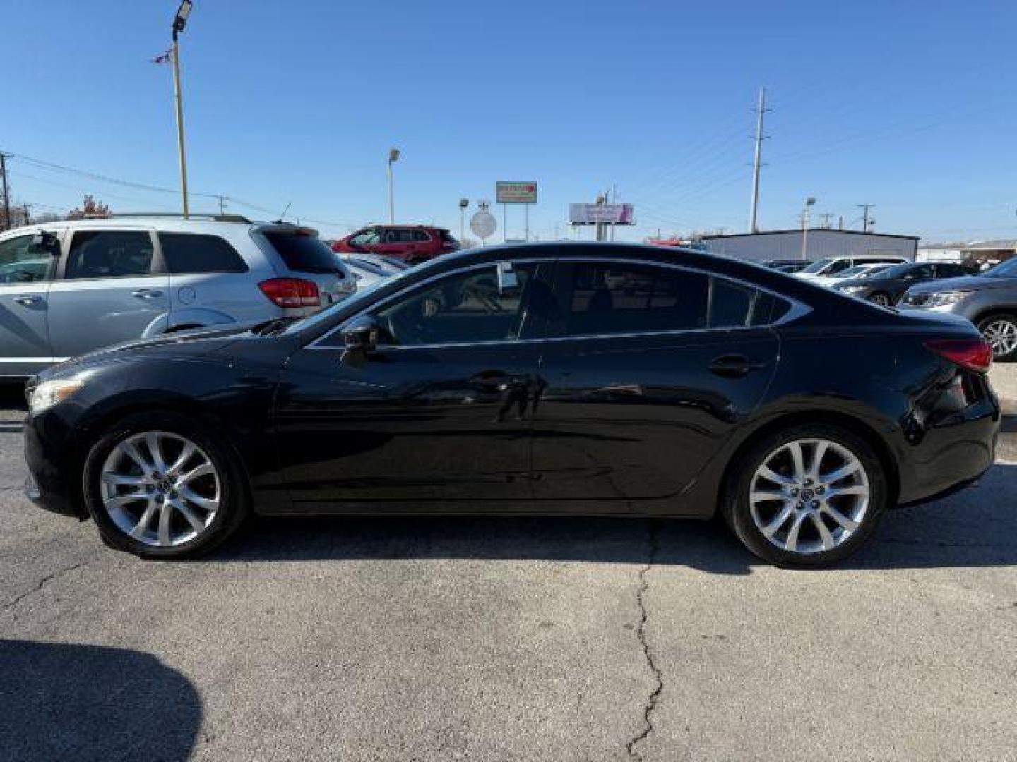 2015 BLACK Mazda Mazda6 i Touring (JM1GJ1V55F1) with an 2.5L L4 DOHC 16V engine, 5-Speed transmission, located at 2715 W Pioneer Pkwy, Arlington, TX, 76013, (817) 265-9009, 32.710262, -97.153236 - Photo#1
