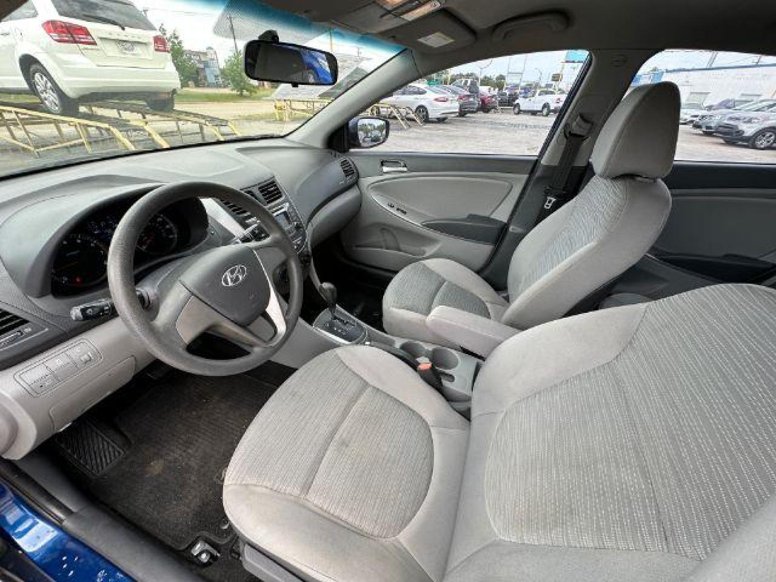 2015 BLUE Hyundai Accent GLS 4-Door 6A (KMHCT4AE8FU) with an 1.6L L4 DOHC 16V engine, 6-Speed Automatic transmission, located at 2715 W Pioneer Pkwy, Arlington, TX, 76013, (817) 265-9009, 32.710262, -97.153236 - Photo #14