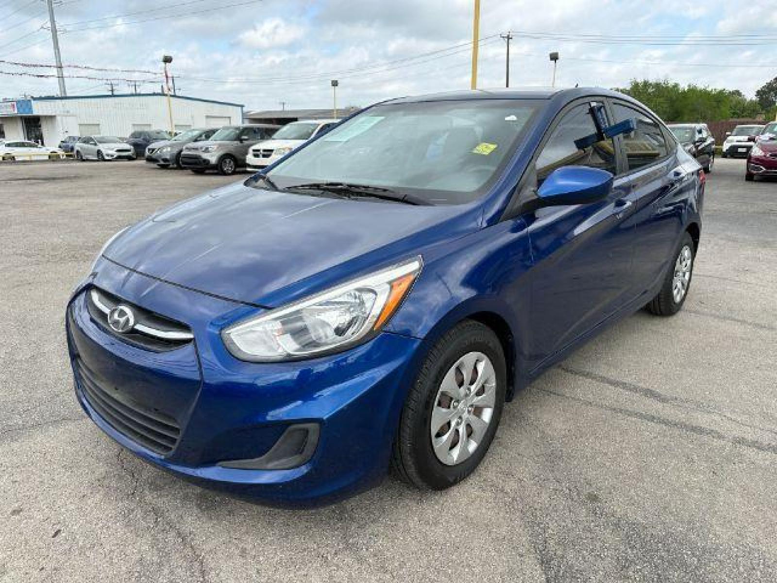 2015 BLUE Hyundai Accent GLS 4-Door 6A (KMHCT4AE8FU) with an 1.6L L4 DOHC 16V engine, 6-Speed Automatic transmission, located at 2715 W Pioneer Pkwy, Arlington, TX, 76013, (817) 265-9009, 32.710262, -97.153236 - Photo #3