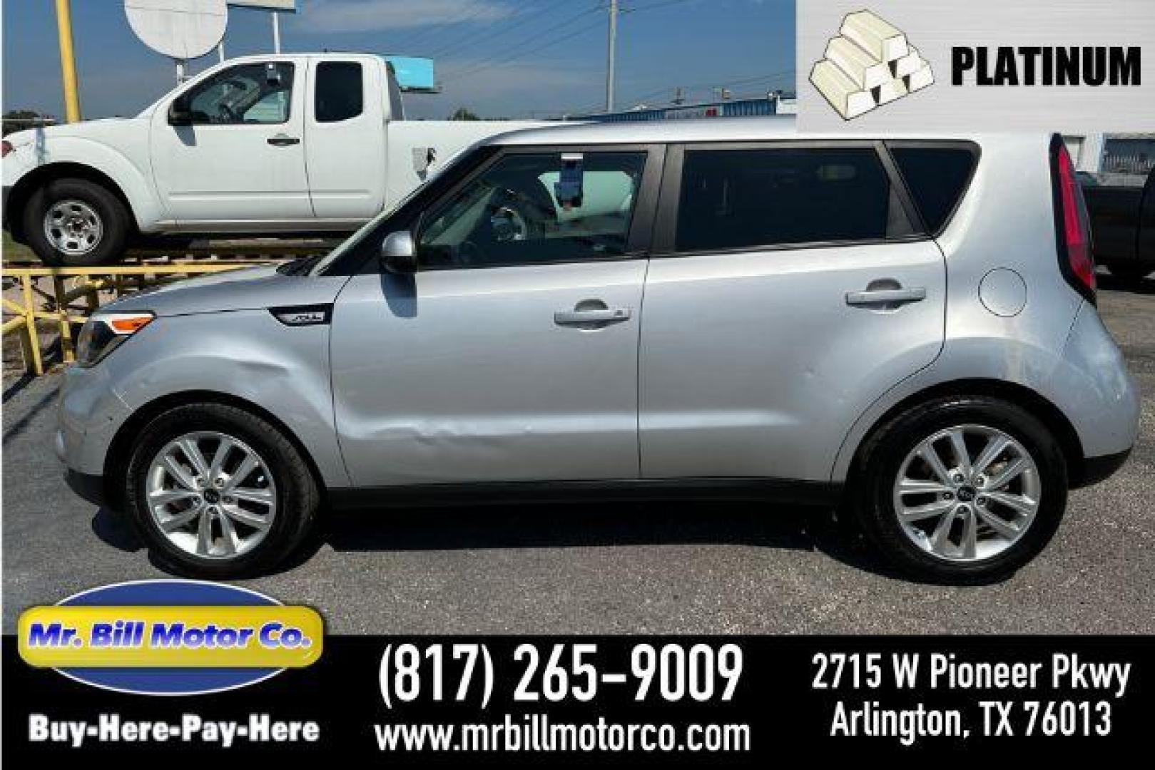 2018 SILVER Kia Soul + (KNDJP3A53J7) with an 2.0L L4 DOHC 16V engine, 6-Speed Automatic transmission, located at 2715 W Pioneer Pkwy, Arlington, TX, 76013, (817) 265-9009, 32.710262, -97.153236 - Photo#0