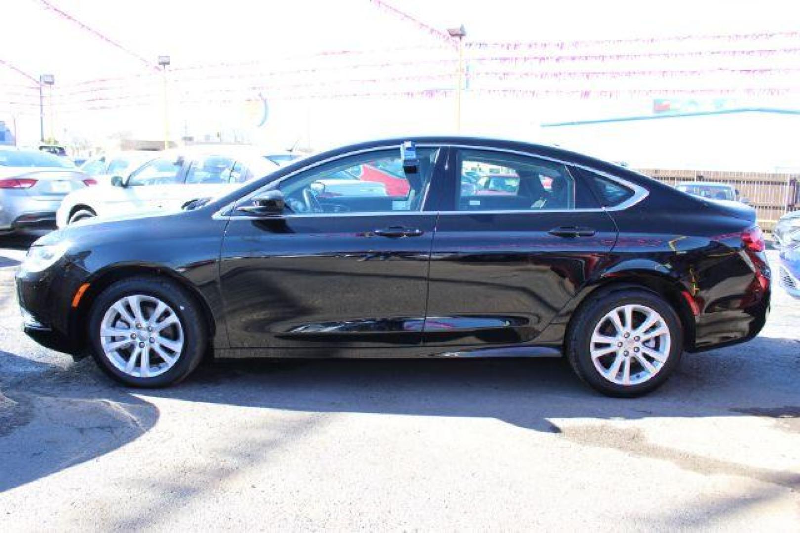 2015 BLACK Chrysler 200 4D (1C3CCCAB8FN) with an 2.4L L4 DOHC 16V engine, 9-Speed Automatic transmission, located at 2715 W Pioneer Pkwy, Arlington, TX, 76013, (817) 265-9009, 32.710262, -97.153236 - Photo#1