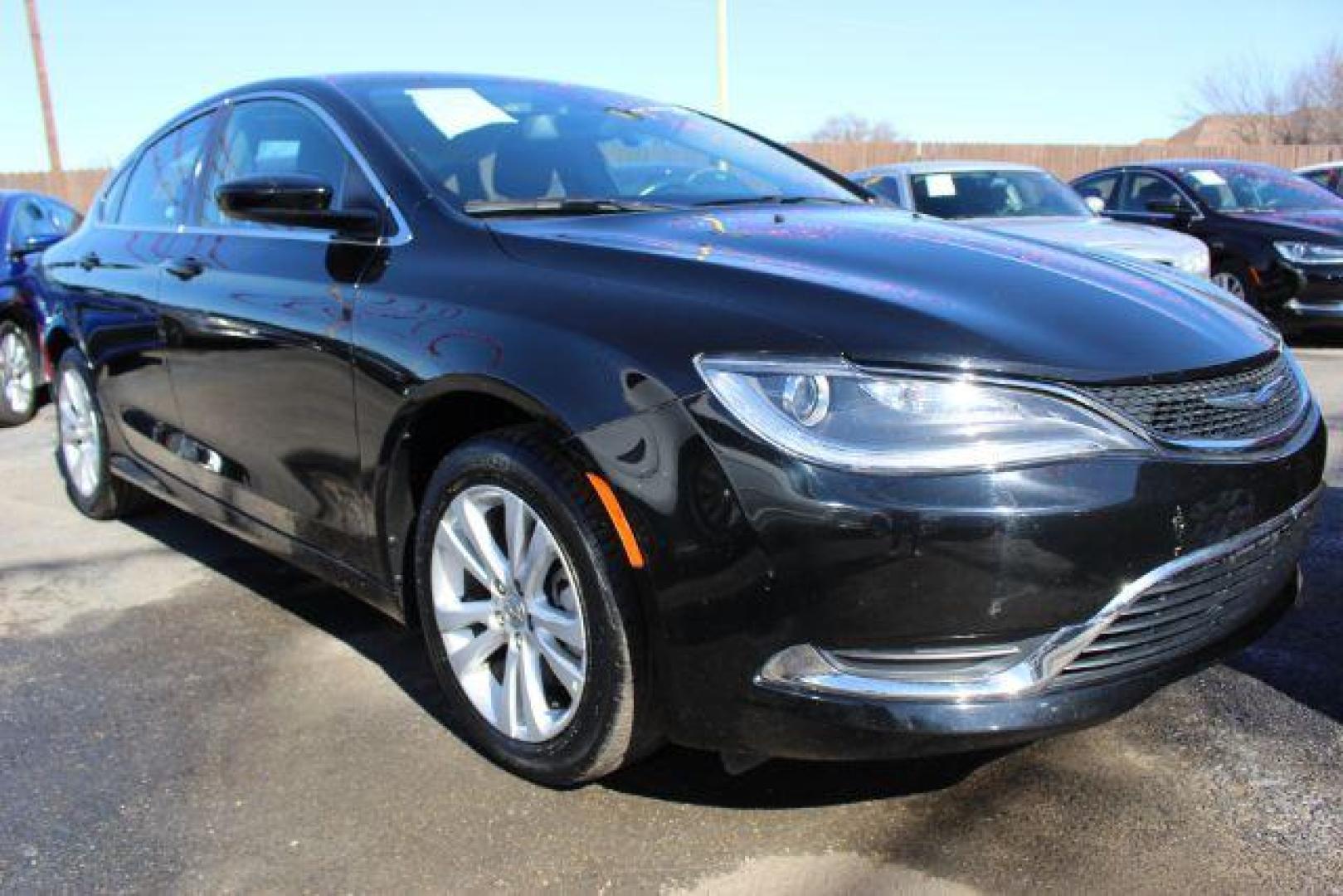 2015 BLACK Chrysler 200 4D (1C3CCCAB8FN) with an 2.4L L4 DOHC 16V engine, 9-Speed Automatic transmission, located at 2715 W Pioneer Pkwy, Arlington, TX, 76013, (817) 265-9009, 32.710262, -97.153236 - Photo#3