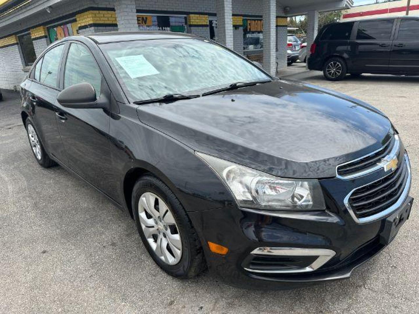 2015 BLACK Chevrolet Cruze LS Auto (1G1PA5SH7F7) with an 1.8L L4 DOHC 16V FFV engine, 6-Speed Automatic transmission, located at 2715 W Pioneer Pkwy, Arlington, TX, 76013, (817) 265-9009, 32.710262, -97.153236 - Photo#4