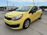 2016 YELLOW Kia Rio LX 6A (KNADM4A3XG6) with an 1.6L L4 DOHC 16V engine, 6-Speed Automatic transmission, located at 2715 W Pioneer Pkwy, Arlington, TX, 76013, (817) 265-9009, 32.710262, -97.153236 - Photo#3