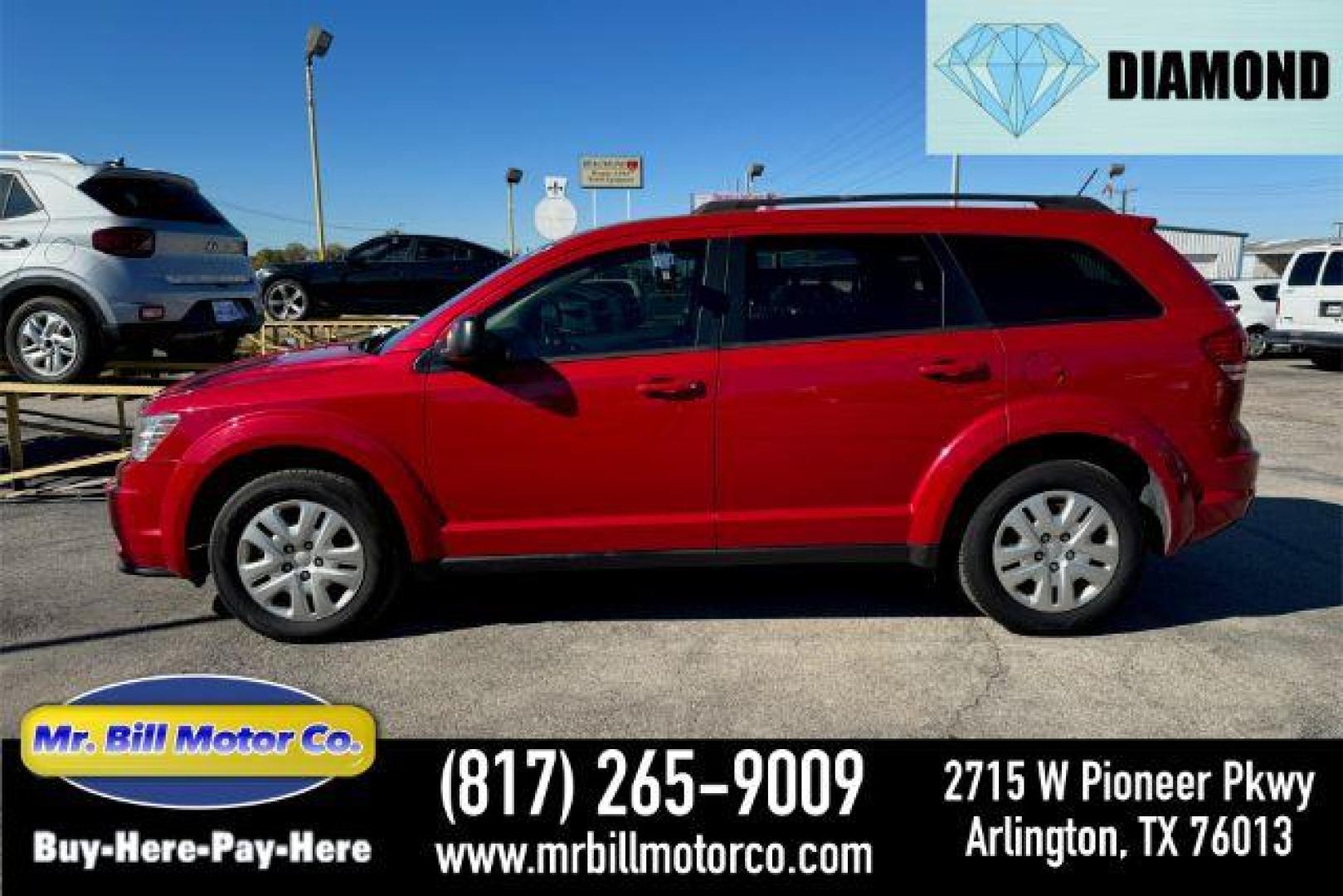 2018 RED Dodge Journey SE (3C4PDCAB9JT) with an 2.4L L4 DOHC 16V engine, 4-Speed Automatic transmission, located at 2715 W Pioneer Pkwy, Arlington, TX, 76013, (817) 265-9009, 32.710262, -97.153236 - Photo#0