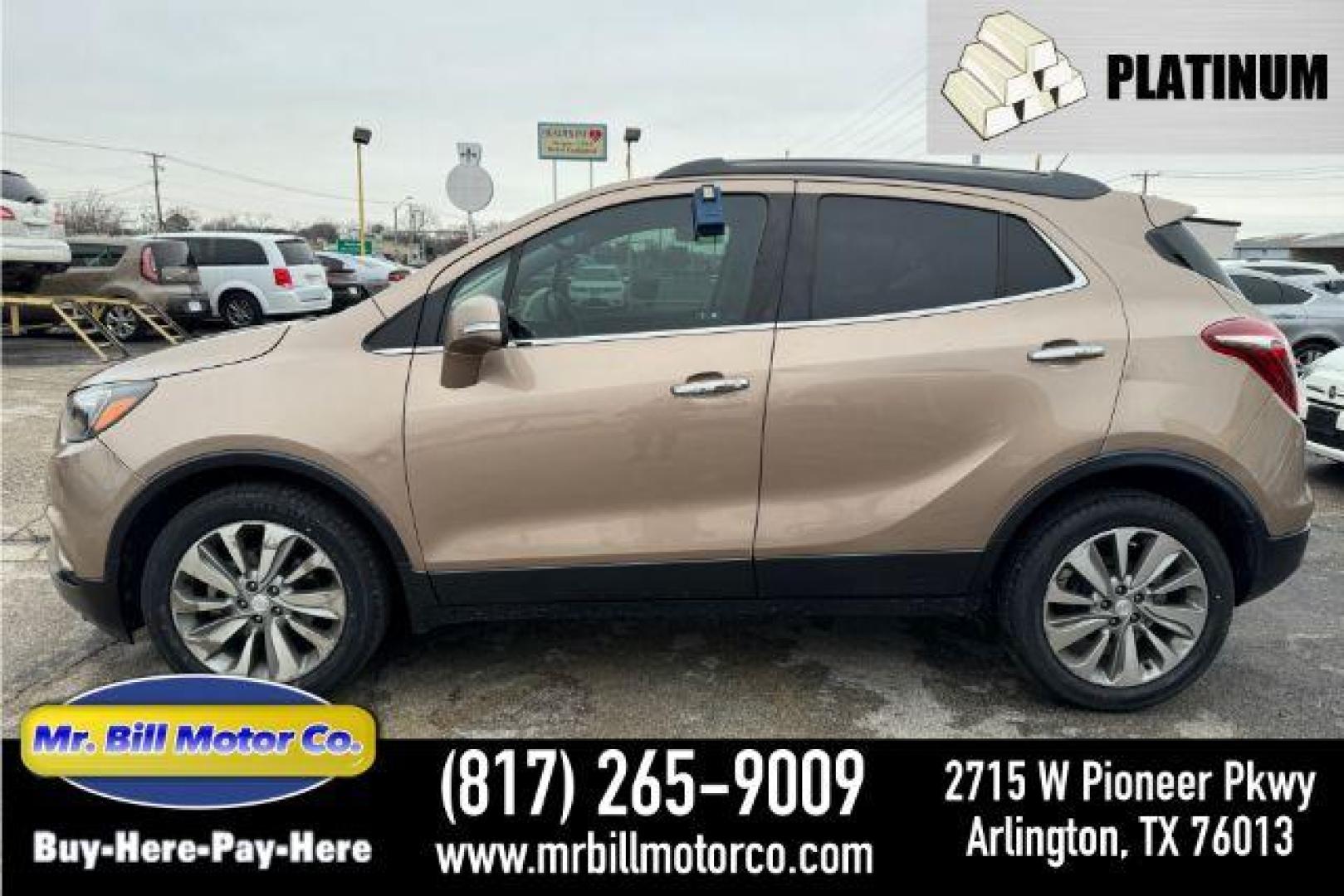 2019 BROWN Buick Encore Preferred FWD (KL4CJASB9KB) with an 1.4L L4 DOHC 16V TUR engine, 6-Speed Automatic transmission, located at 2715 W Pioneer Pkwy, Arlington, TX, 76013, (817) 265-9009, 32.710262, -97.153236 - Photo#0
