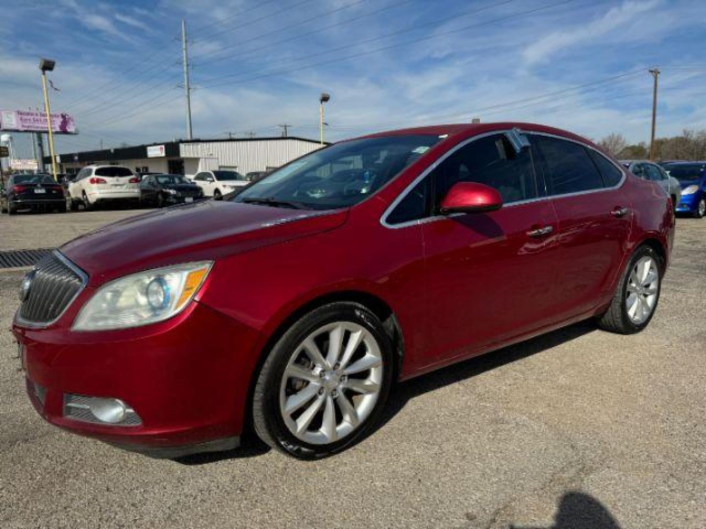 2012 RED Buick Verano Convenience (1G4PR5SK4C4) with an 2.4L L4 DOHC 16V FFV engine, 6-Speed Automatic transmission, located at 2715 W Pioneer Pkwy, Arlington, TX, 76013, (817) 265-9009, 32.710262, -97.153236 - Photo#2