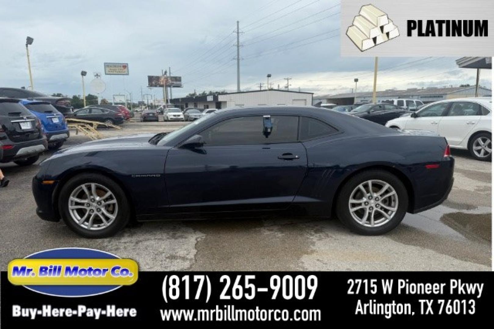 2015 BLACK Chevrolet Camaro 2LS Coupe (2G1FB1E3XF9) with an 3.6L V6 DOHC 24V FFV engine, 6-Speed Automatic transmission, located at 2715 W Pioneer Pkwy, Arlington, TX, 76013, (817) 265-9009, 32.710262, -97.153236- Photo#0
