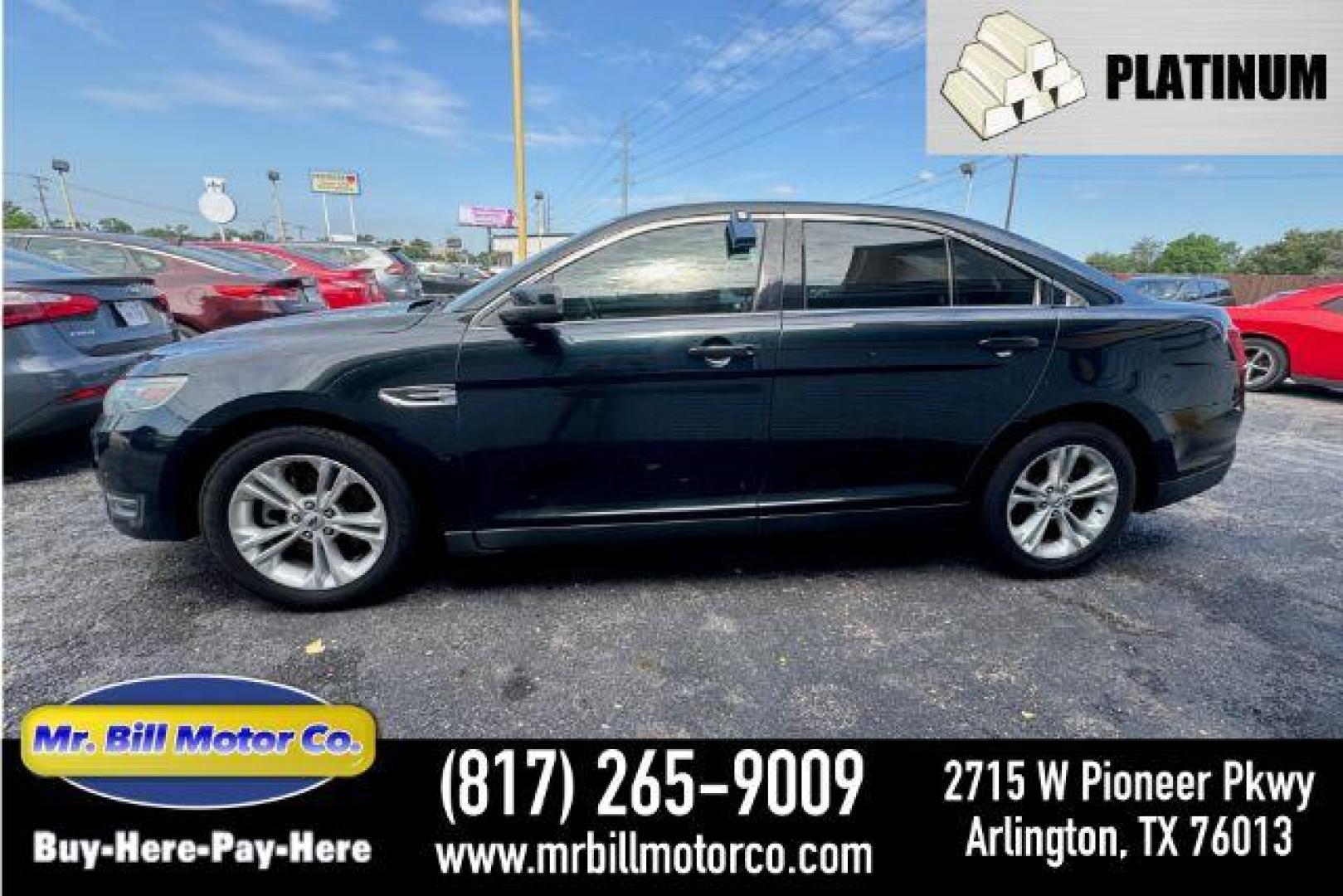 2014 BLACK Ford Taurus SEL FWD (1FAHP2E8XEG) with an 3.5L V6 DOHC 24V engine, 6-Speed Automatic transmission, located at 2715 W Pioneer Pkwy, Arlington, TX, 76013, (817) 265-9009, 32.710262, -97.153236 - Photo#0