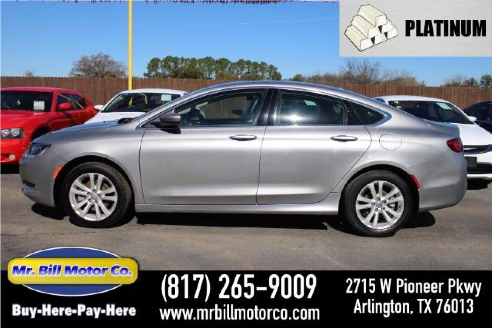 2016 SILVER Chrysler 200 Limited (1C3CCCAB8GN) with an 2.4L L4 DOHC 16V engine, 9-Speed Automatic transmission, located at 2715 W Pioneer Pkwy, Arlington, TX, 76013, (817) 265-9009, 32.710262, -97.153236 - Photo#0