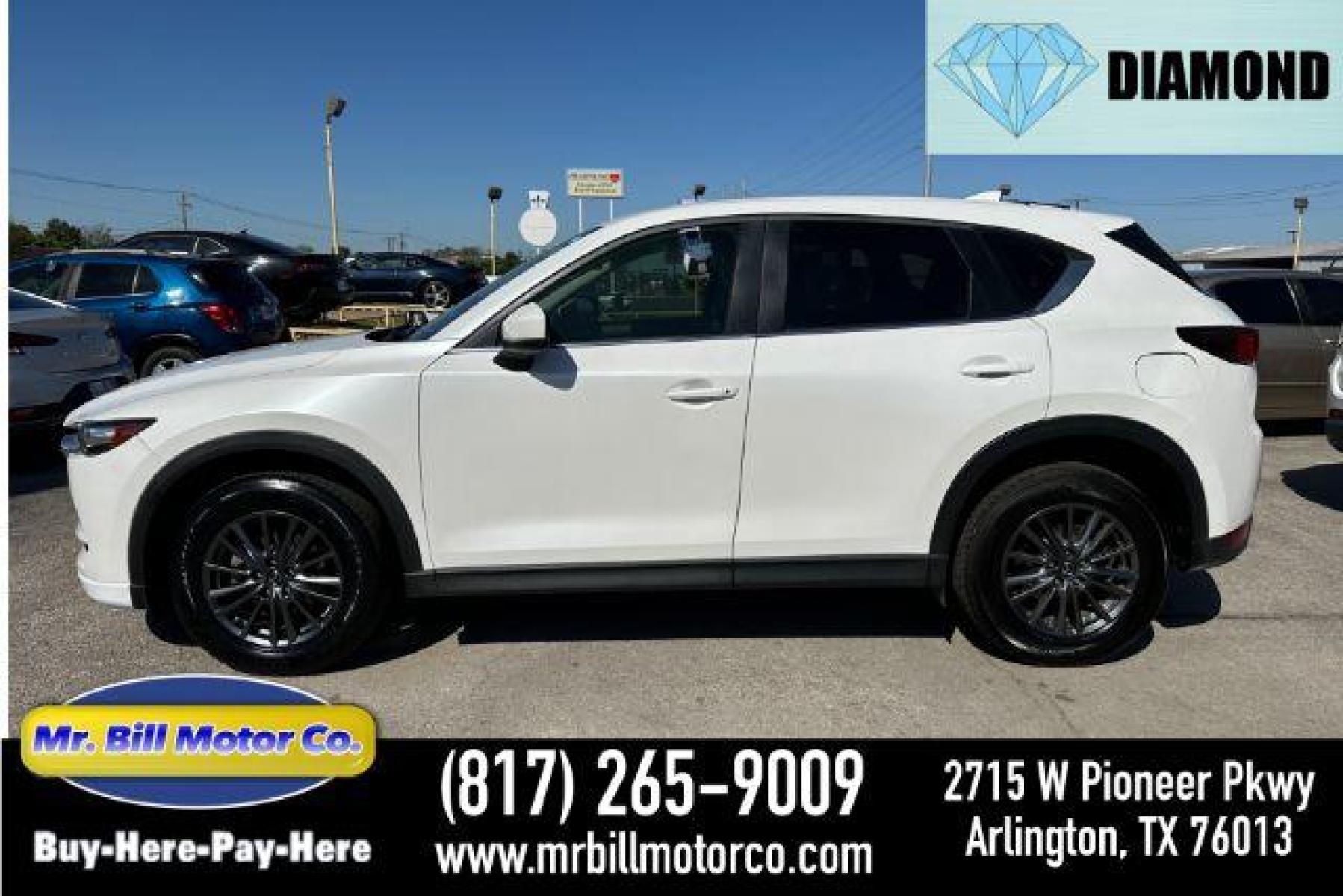 2019 WHITE Mazda CX-5 Sport (JM3KFABM5K0) with an 2.5L L4 DOHC 16V engine, 6-Speed Automatic transmission, located at 2715 W Pioneer Pkwy, Arlington, TX, 76013, (817) 265-9009, 32.710262, -97.153236 - Photo #0