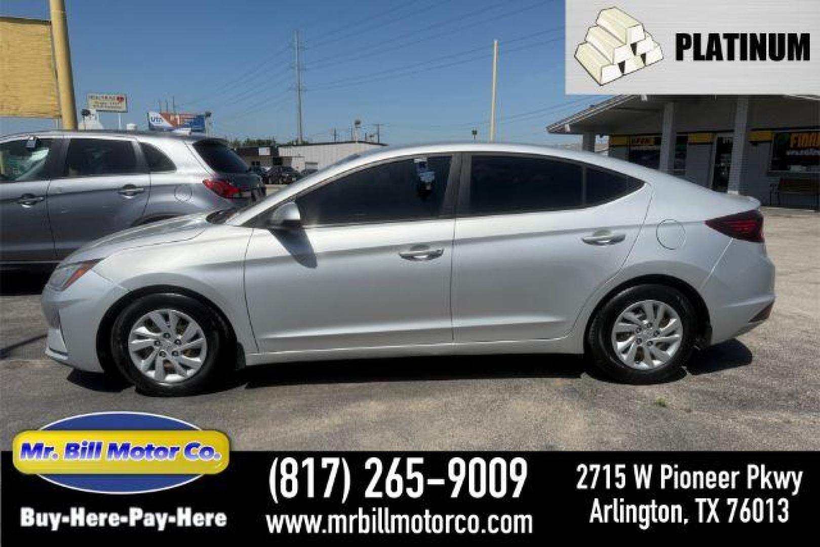2019 SILVER Hyundai Elantra SE 6AT (5NPD74LF9KH) with an 1.8L L4 DOHC 16V engine, 6-Speed Automatic transmission, located at 2715 W Pioneer Pkwy, Arlington, TX, 76013, (817) 265-9009, 32.710262, -97.153236 - Photo#0