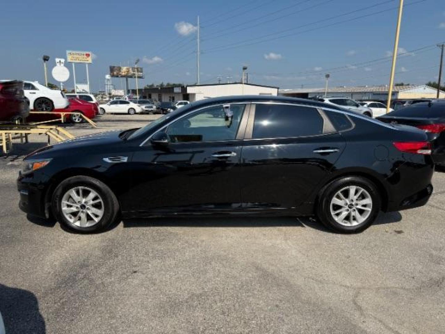 2018 BLACK Kia Optima LX (5XXGT4L32JG) with an 2.4L L4 DOHC 16V engine, 6-Speed Automatic transmission, located at 2715 W Pioneer Pkwy, Arlington, TX, 76013, (817) 265-9009, 32.710262, -97.153236 - Photo#1